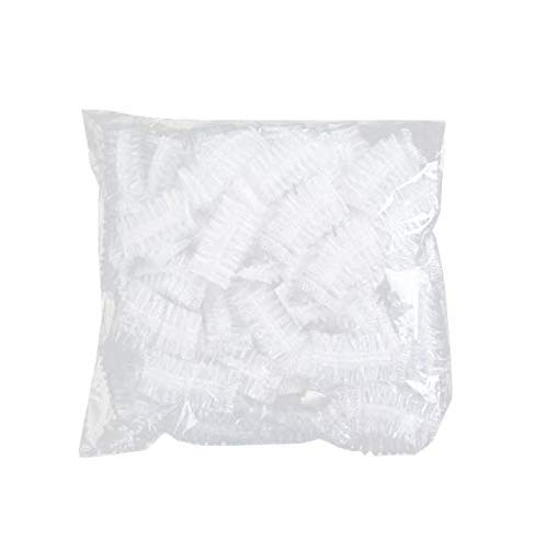 100 Pack Clear Waterproof Ear Protectors for Hair Dye, Shower & Bathing - Soft Comfortable Ear Covers for Adults & Kids - Perfect for Salon, Spa & Home Hair Care