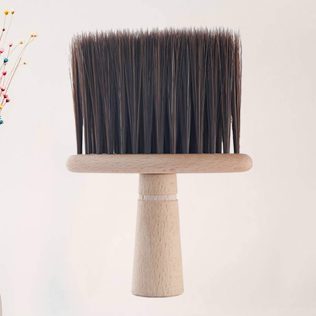 Professional Wooden Barber Hair Brush for Thick & Broken Hair - Neck & Face Duster Brush with Soft Bristles for Hair Styling, Cleaning & Detangling - Perfect for Salon, Home Hair Care & Beard Grooming
