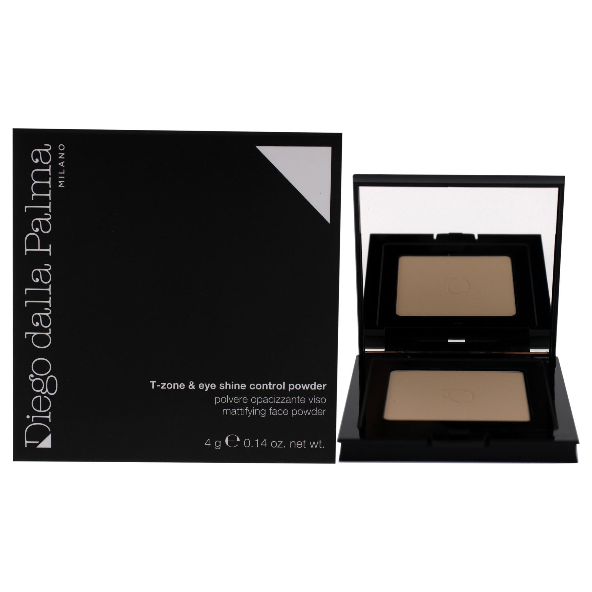 Diego dalla Palma T-Zone & Eye Shine Control Powder - Oil Absorbing Translucent Face Powder | Matte Finish Primer for Oily Skin | Smooth & Healthy Complexion | 344 Neutral Shade 0.14oz | Perfect for Touch-Ups & Makeup Setting All Day