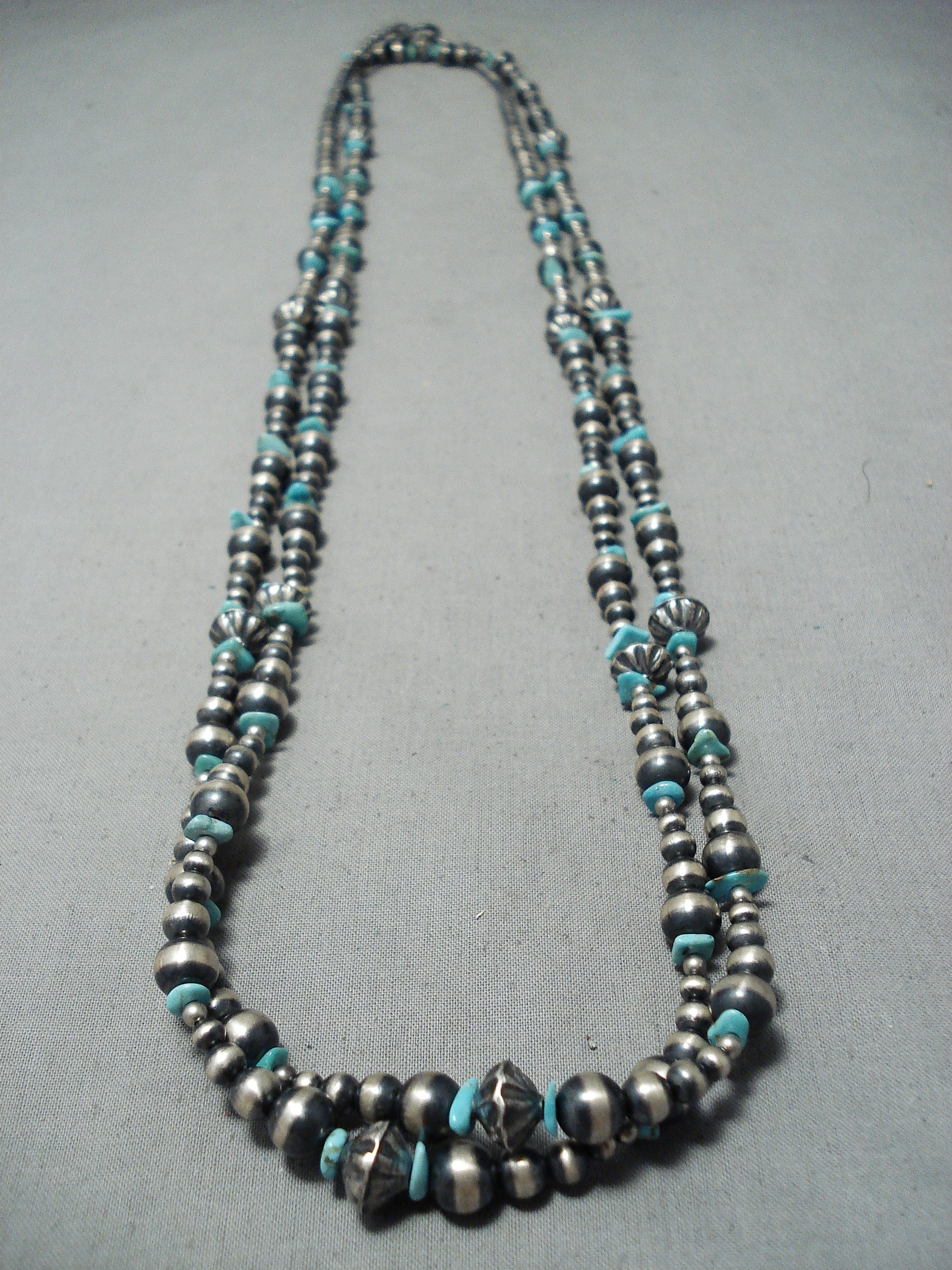 Authentic Navajo Turquoise Sterling Silver Necklace - Handmade Native American Jewelry for Women - Perfect for Boho, Western & Festival Fashion