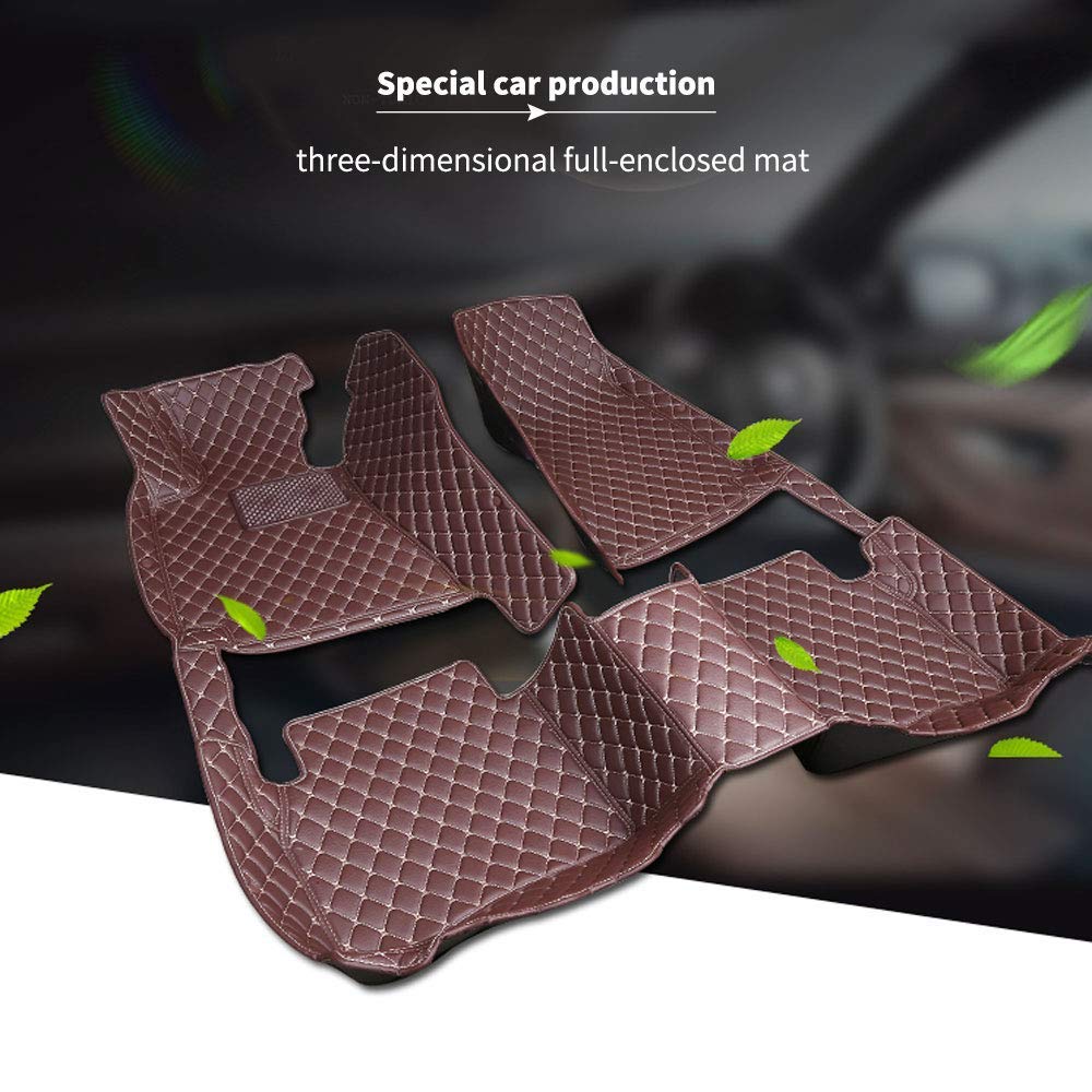 Premium All-Weather Car Floor Mats for Chrysler 300 Touring 2012-2021 - Full Coverage Non-Slip Leather Liners (Black) - Perfect for Daily Commute, Road Trips & Winter Protection