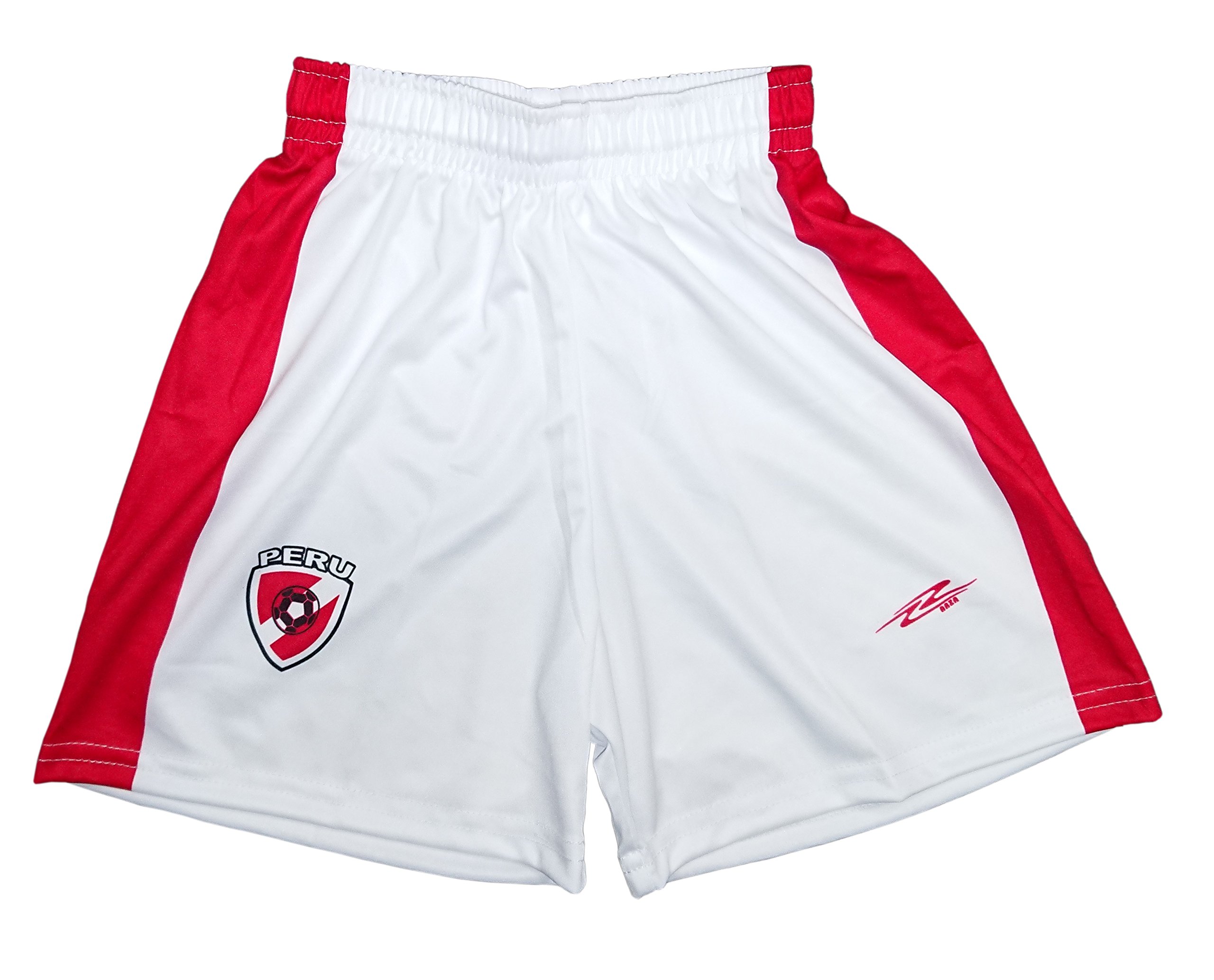 Youth Soccer Uniform Set - Peru National Team Style - White & Red Jersey with Shorts - Perfect for Games, Training & Fan Support