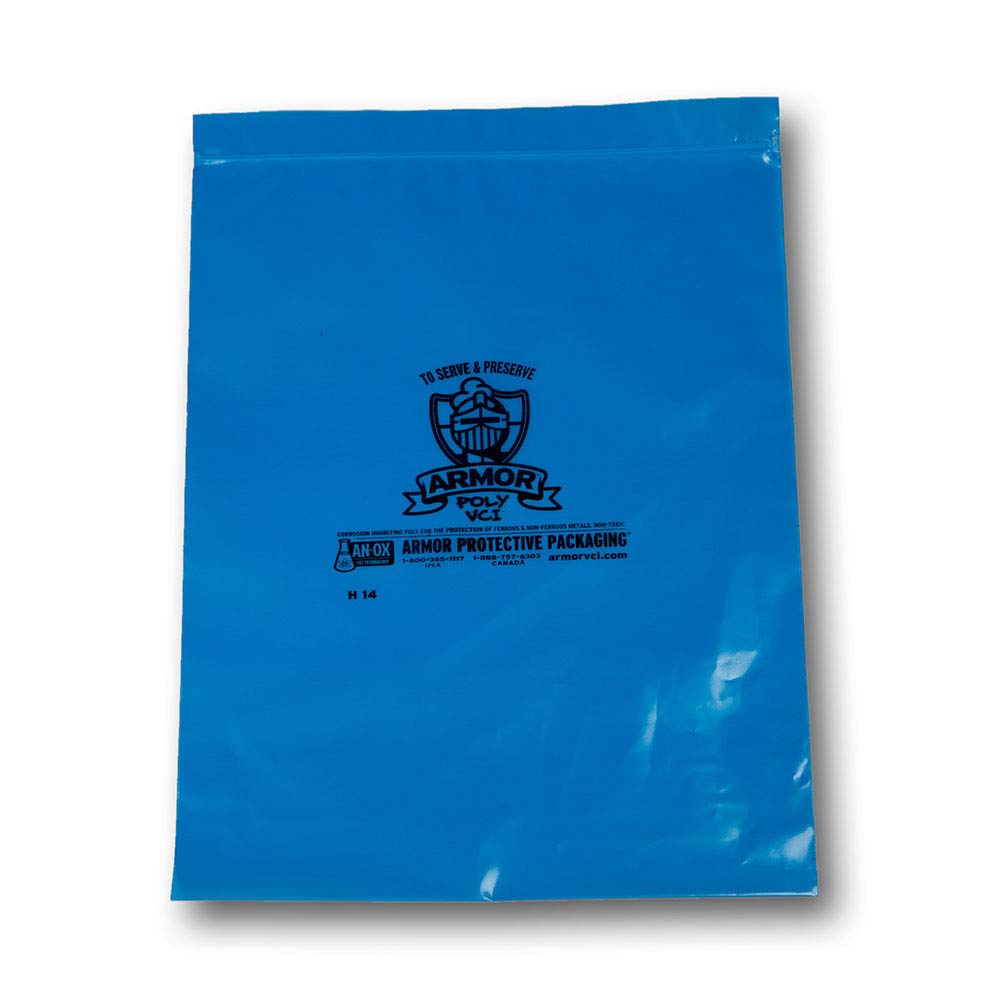VCI Blue Poly ZipTop Bags 4 Mil 4x6 Inches - Corrosion Resistant Packaging for Metal Parts (Case of 2000) | Ideal for Automotive, Electronics & Industrial Storage