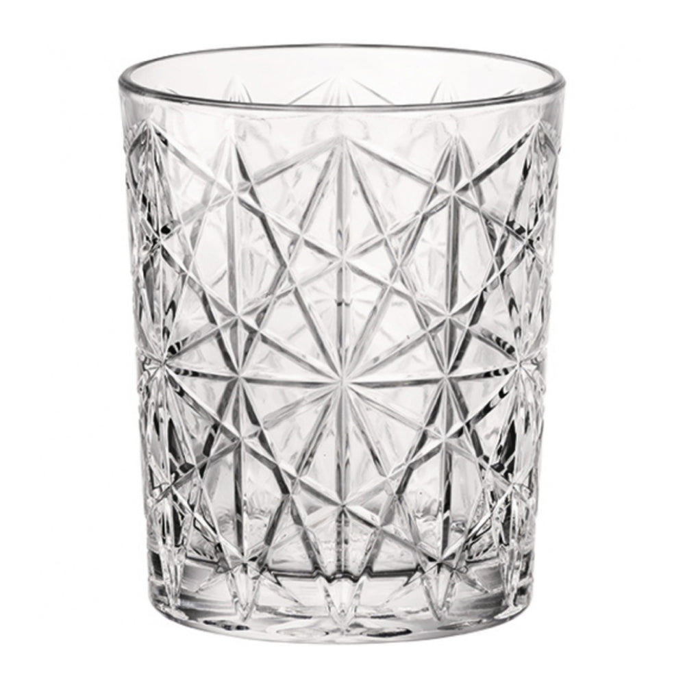 Bormioli Rocco 13.5 Oz Lounge DOF Drinking Glasses Set of 4 - Elegant Cocktail & Whiskey Glasses for Home Bar, Dinner Parties & Entertaining (450666224)