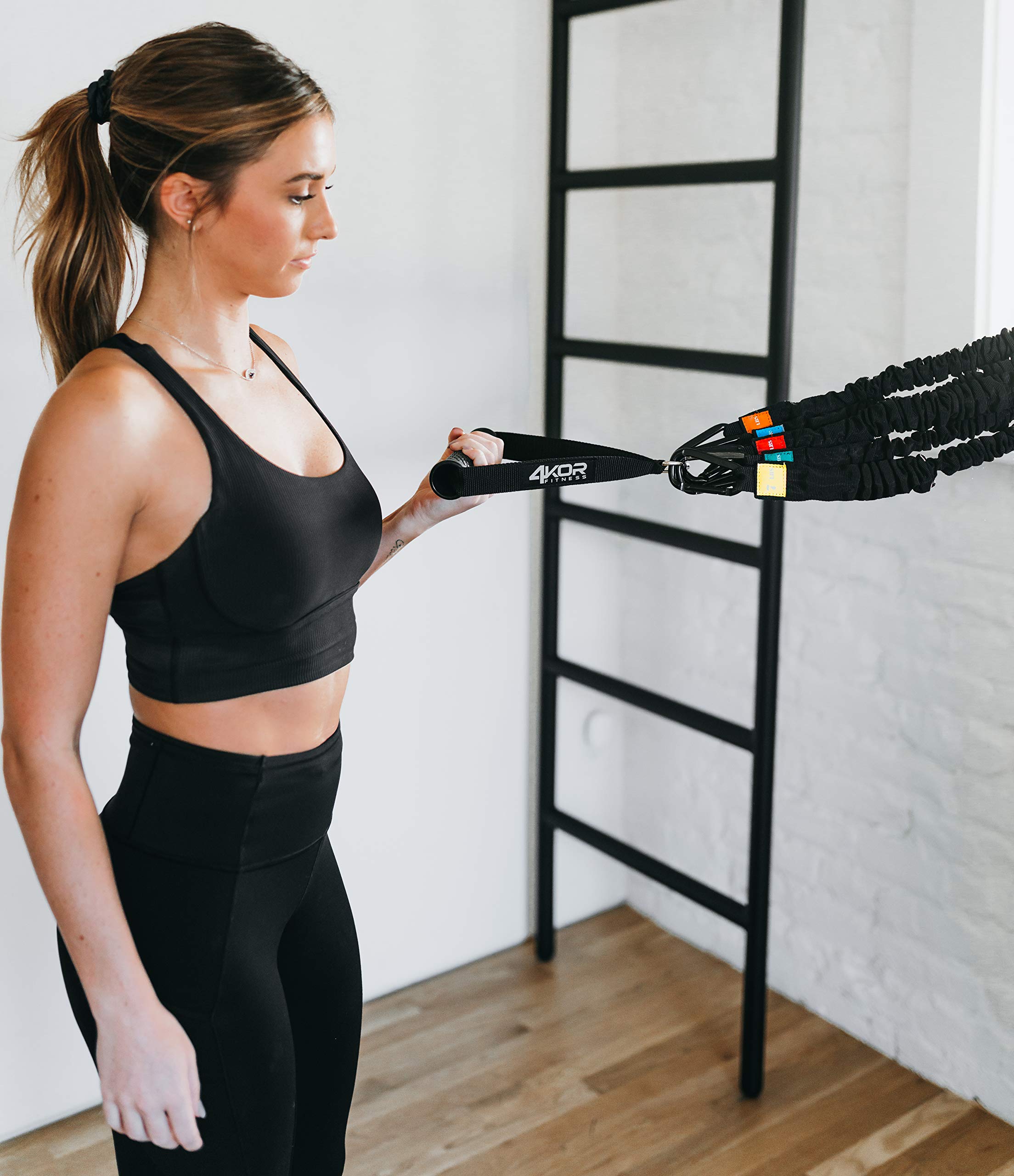 4KOR Fitness Heavy Duty Exercise Handles with Rubber Grip - Universal Cable Machine & Resistance Band Attachments for Strength Training (Set of 2) - Perfect for Home Gym, CrossFit, and Functional Workouts