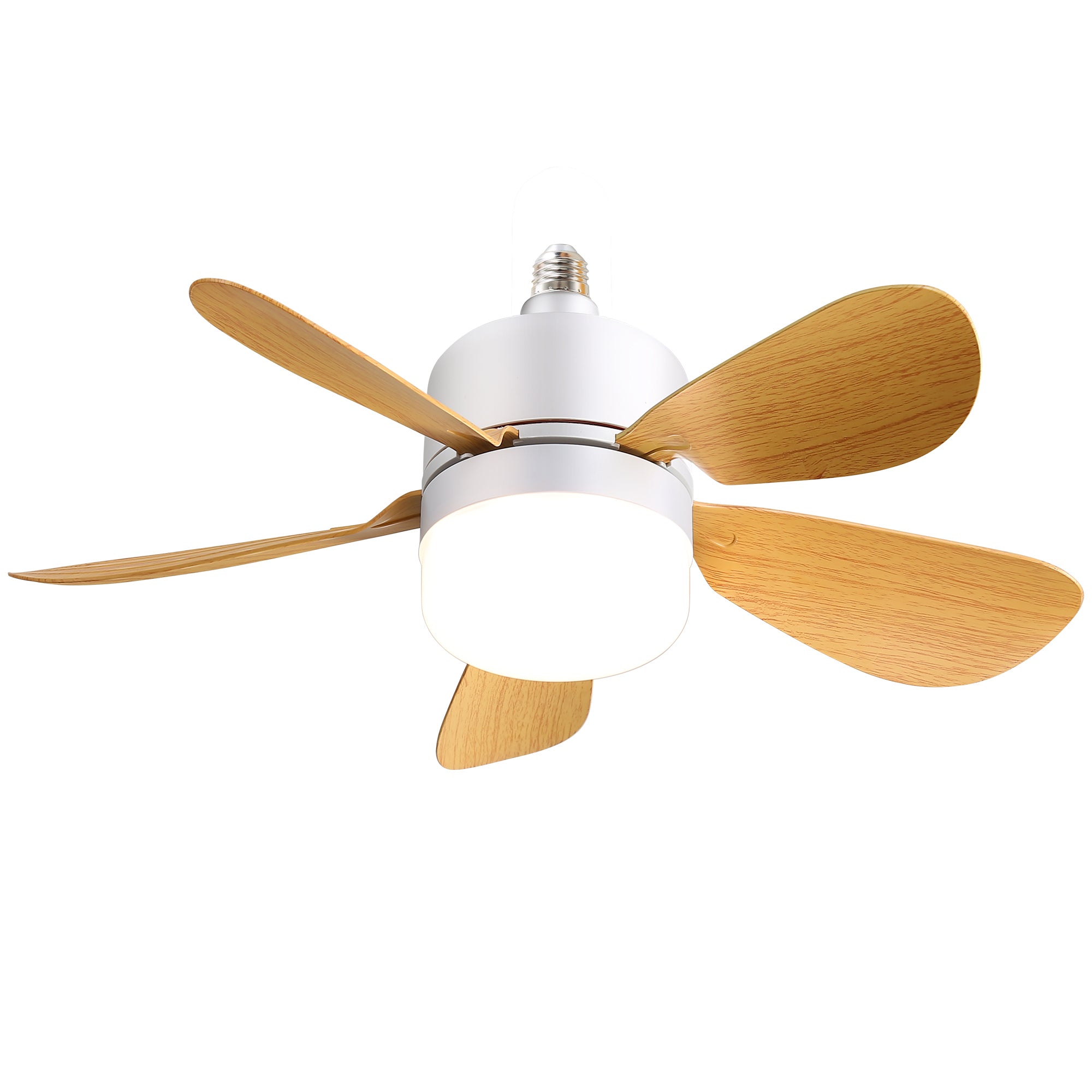 16 Inch Smart Ceiling Fan with Dimmable LED Light and Remote Control - 2 in 1 Screw Mount - Quiet DC Motor - Perfect for Bedroom, Living Room, and Outdoor Patio