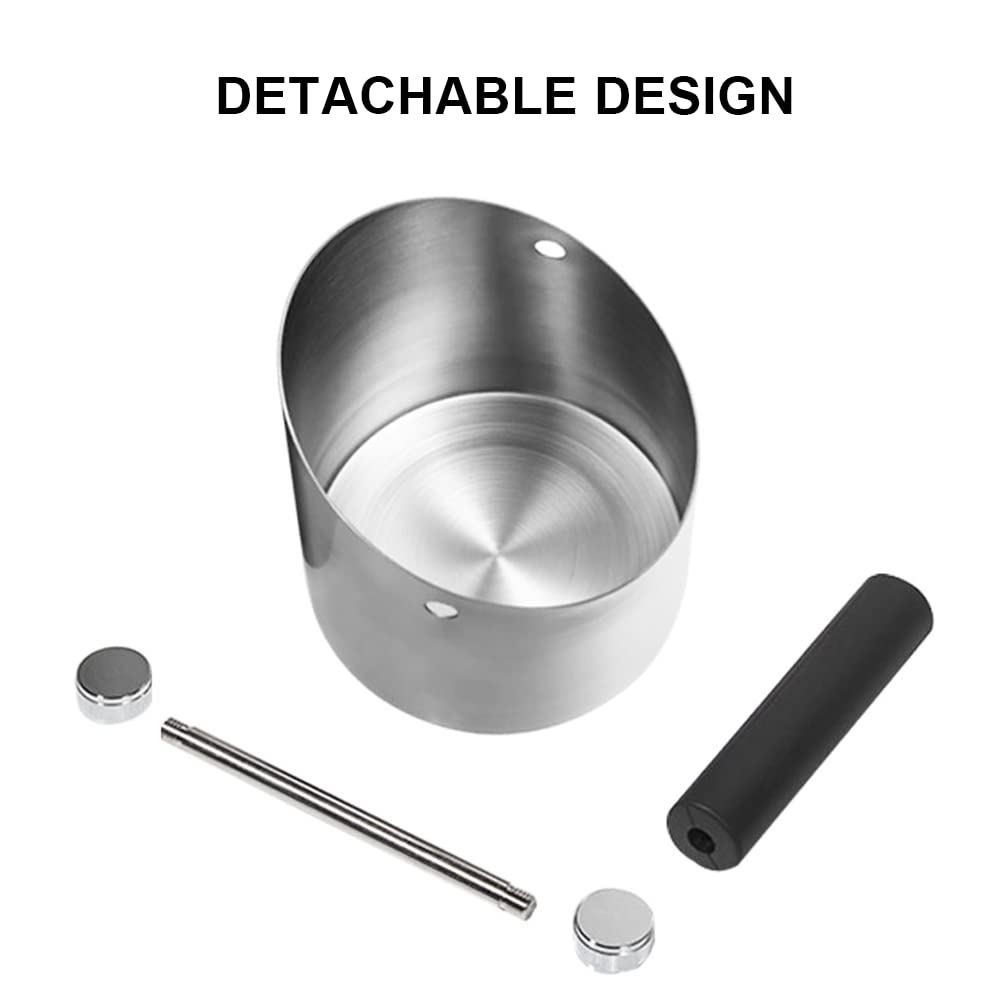 Premium Espresso Knock Box - Large Capacity, Non-Slip Base Barista Tool for Coffee Grounds - Essential Espresso Machine Accessory (White) - Perfect for Home Baristas & Coffee Shops