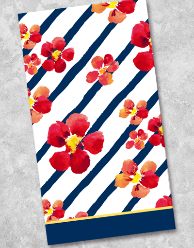 Bright & Fresh Blooms Guest Towel Napkins - 40 Count Cotton Floral Printed Cocktail Napkins for Parties, Weddings & Home Decor