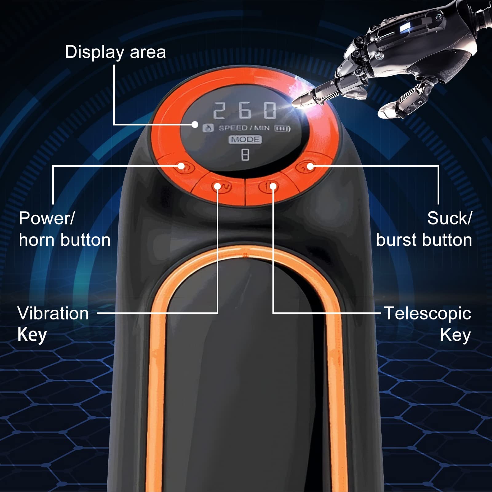 Electric Male Masturbator with 10 Vibration & Thrusting + 4 Suction Modes - Realistic 3D Vagina Design Automatic Stroker Sex Toy for Men | Perfect for Solo Play, Couples Fun & Discreet Pleasure