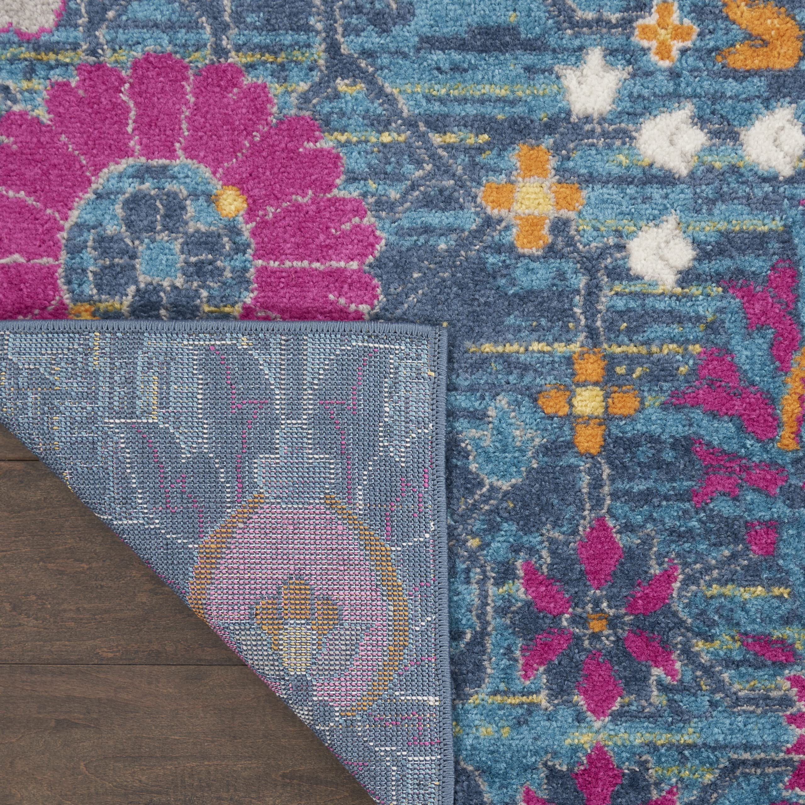 Nourison Passion Denim 9' x 12' Bohemian Moroccan Area Rug - Non-Shedding & Easy to Clean - Perfect for Living Room, Bedroom, Dining Room & Kitchen Decor