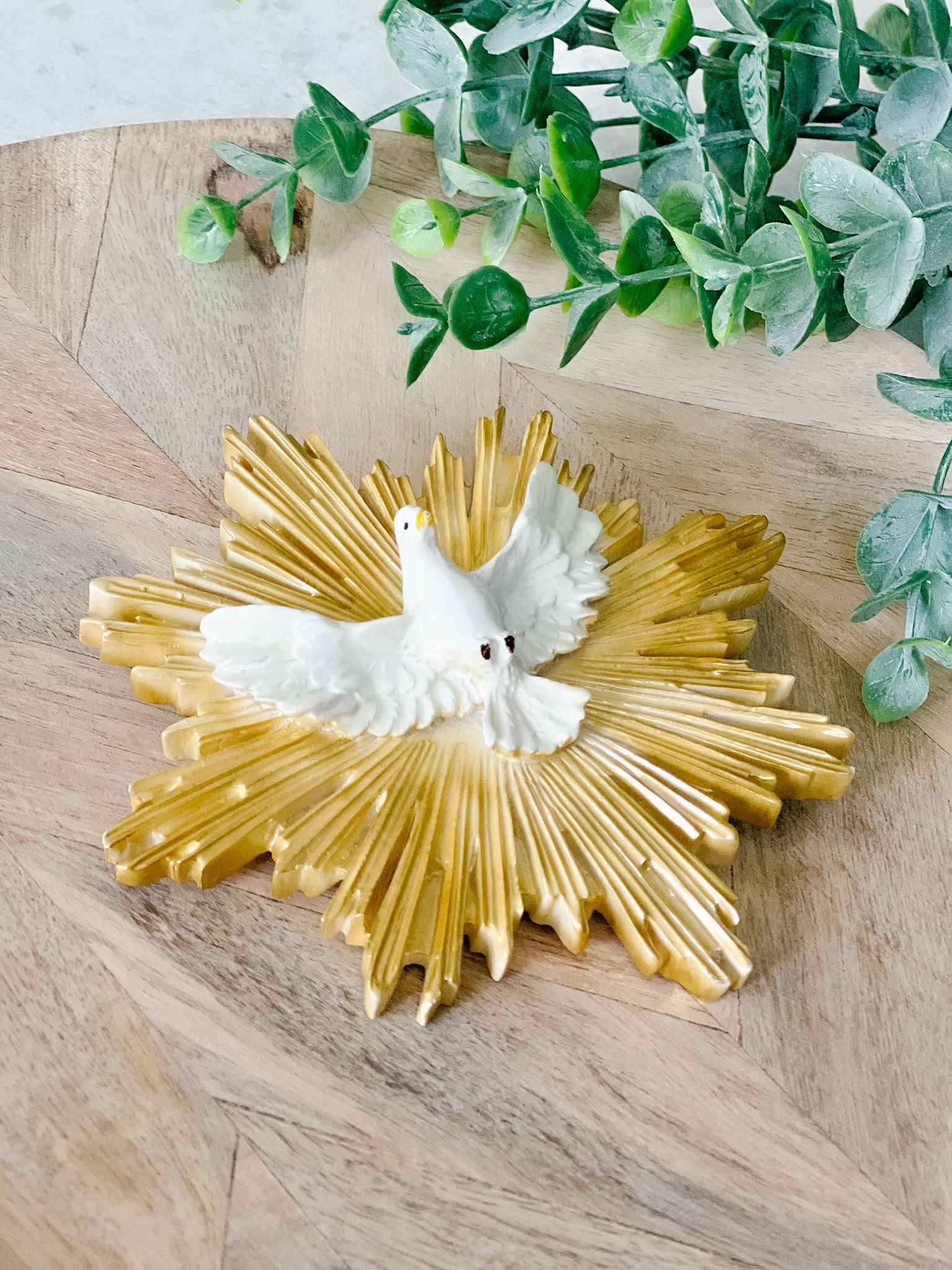 Holy Spirit Wall Plaque - Small Religious Home Decor for Living Room, Bedroom & Prayer Space - Inspirational Christian Gift