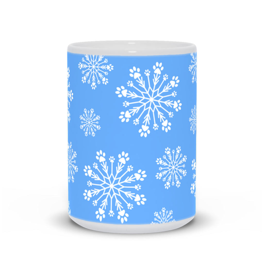 Paw Snowflake Mug - Cute Dog Themed Coffee Cup for Pet Lovers, Perfect for Hot Chocolate, Tea & Winter Drinks - Ideal Gift for Christmas & Cozy Home Use