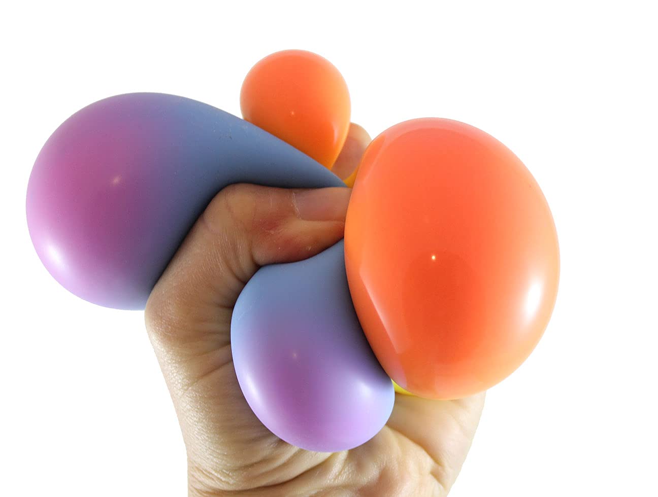 2 Pack Color Changing Stress Balls with Shaving Cream Dough Filling - Squishy Sensory Toys for Anxiety Relief & Focus - Fun Fidget Toys for Kids & Adults - Office, Classroom & Home Use (Random Colors)
