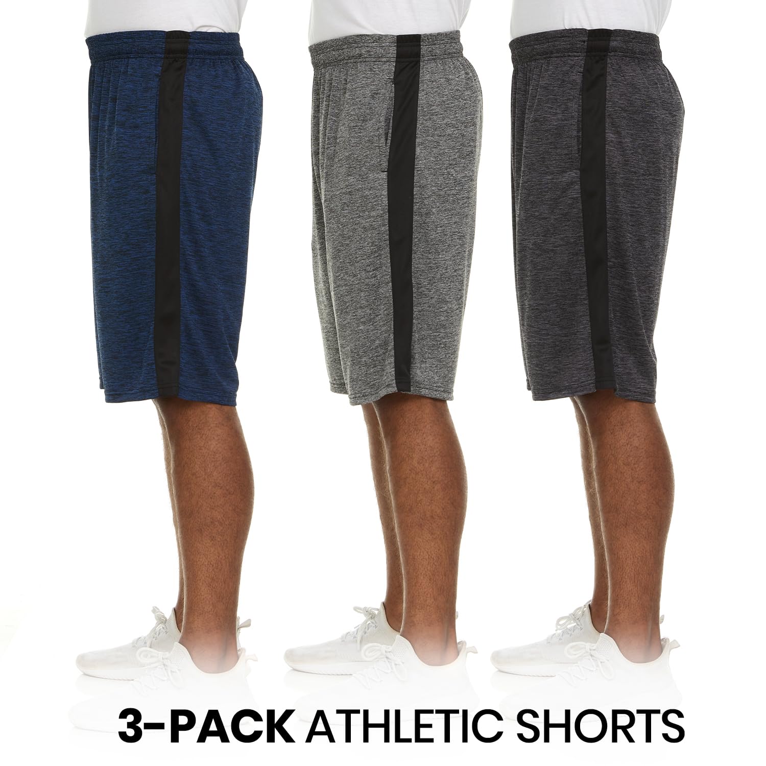 5 Pack Men's Dry-Fit Sweat Resistant Athletic Shorts for Running, Gym & Workout - Breathable Quick-Dry Activewear for Men