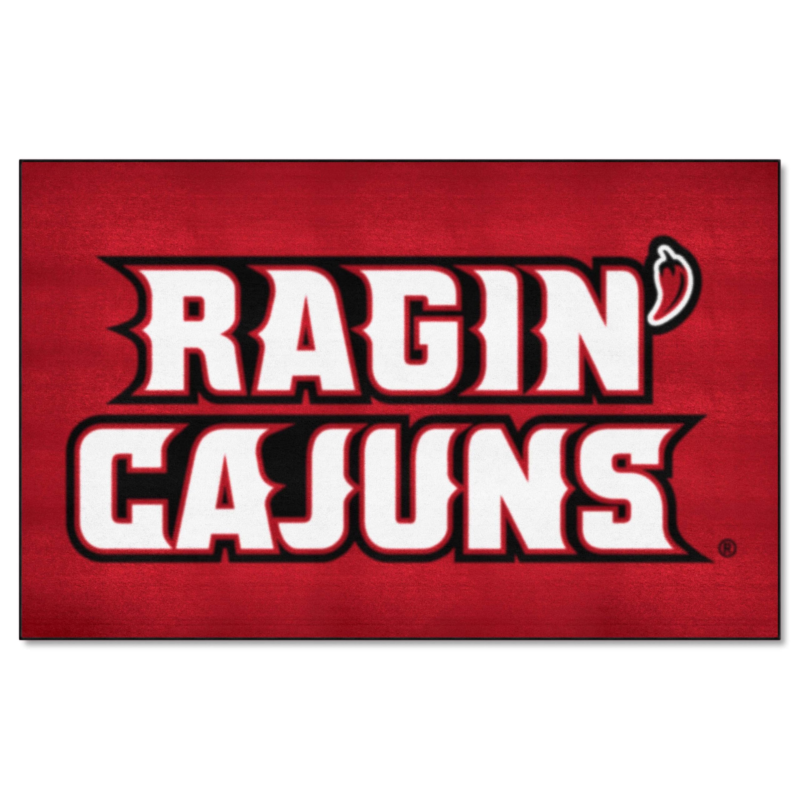 FANMATS 3077 Louisiana-Lafayette Ragin' Cajuns Ulti-Mat Rug - 5ft x 8ft College Sports Fan Area Rug, Durable Home Decor Rug & Tailgating Mat for Game Room, Living Room & Outdoor Parties
