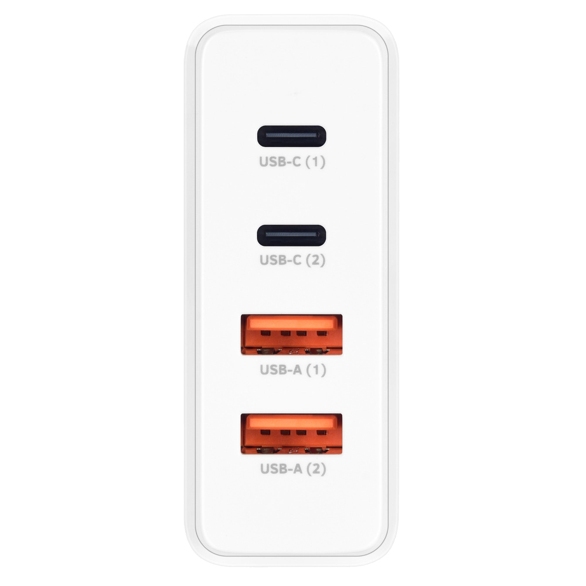 Bonelk 65W Desktop Charger with 2 USB-C & 2 USB-A Ports - Fast Charging Station for Phones, Tablets & Laptops - White | Perfect for Home, Office & Travel Use