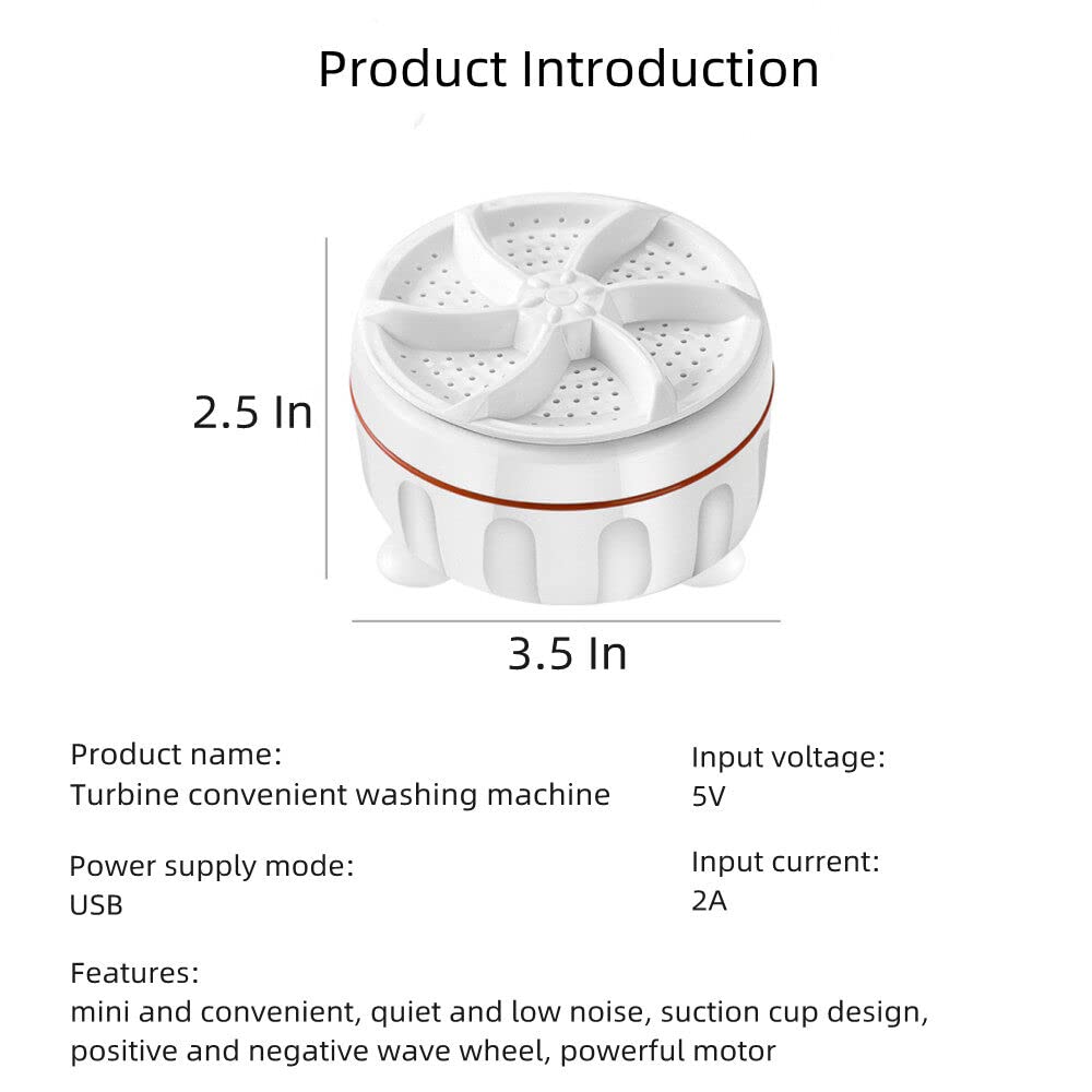 Portable Mini Washing Machine - USB Powered Travel Washer for Underwear, Socks & Small Clothes | Compact Laundry Solution for Camping, Dorms & Apartments