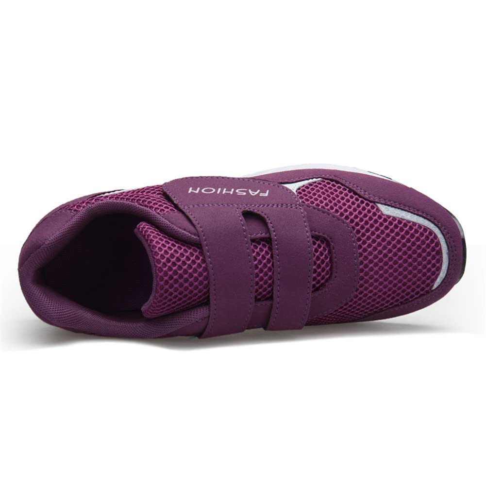 Leader Show Women's Comfortable Walking Shoes for Elderly - Non-Slip Hook & Loop Sneakers with Arch Support - Perfect for Daily Walking, Travel & Light Exercise