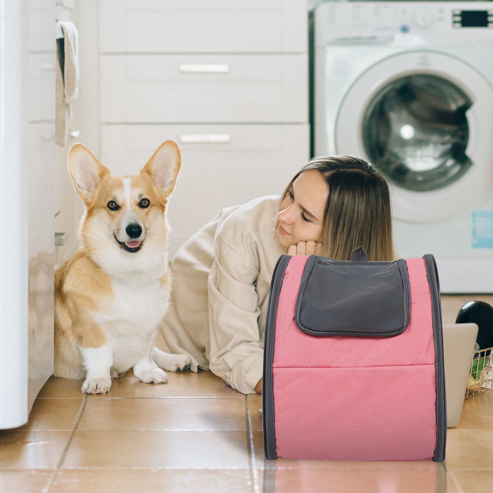 **BESPORTBLE Foldable Cat & Dog Backpack Carrier - Ventilated Pet Travel Backpack for Hiking, Airplane, and Outdoor Adventures**