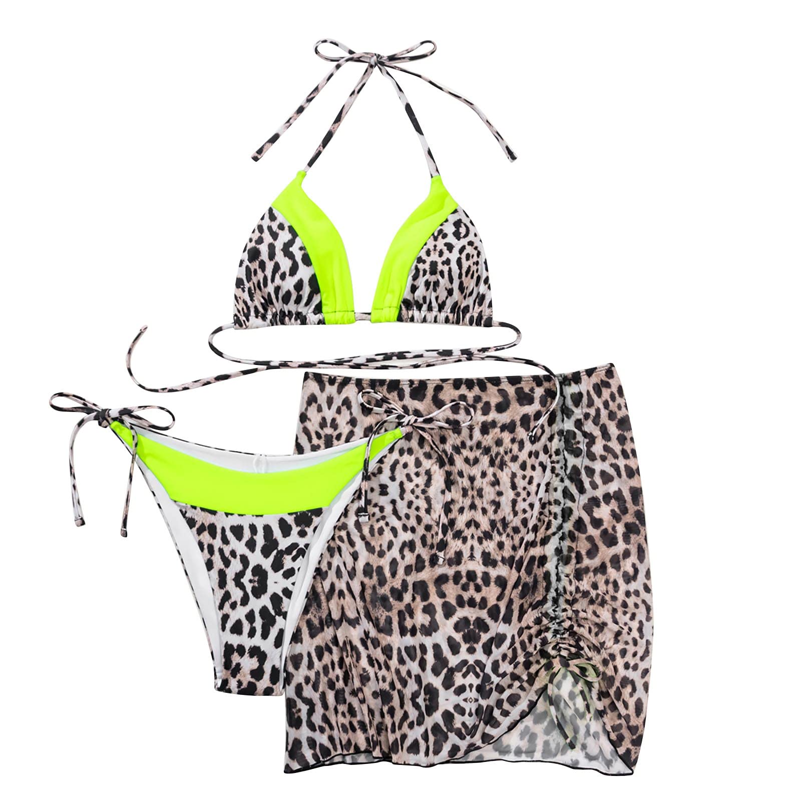 **Women's 2-Piece Printed Halter Bikini Set - Fashion Swimdress Beachwear Bathing Suit for Swimming, Sunbathing & Vacation**