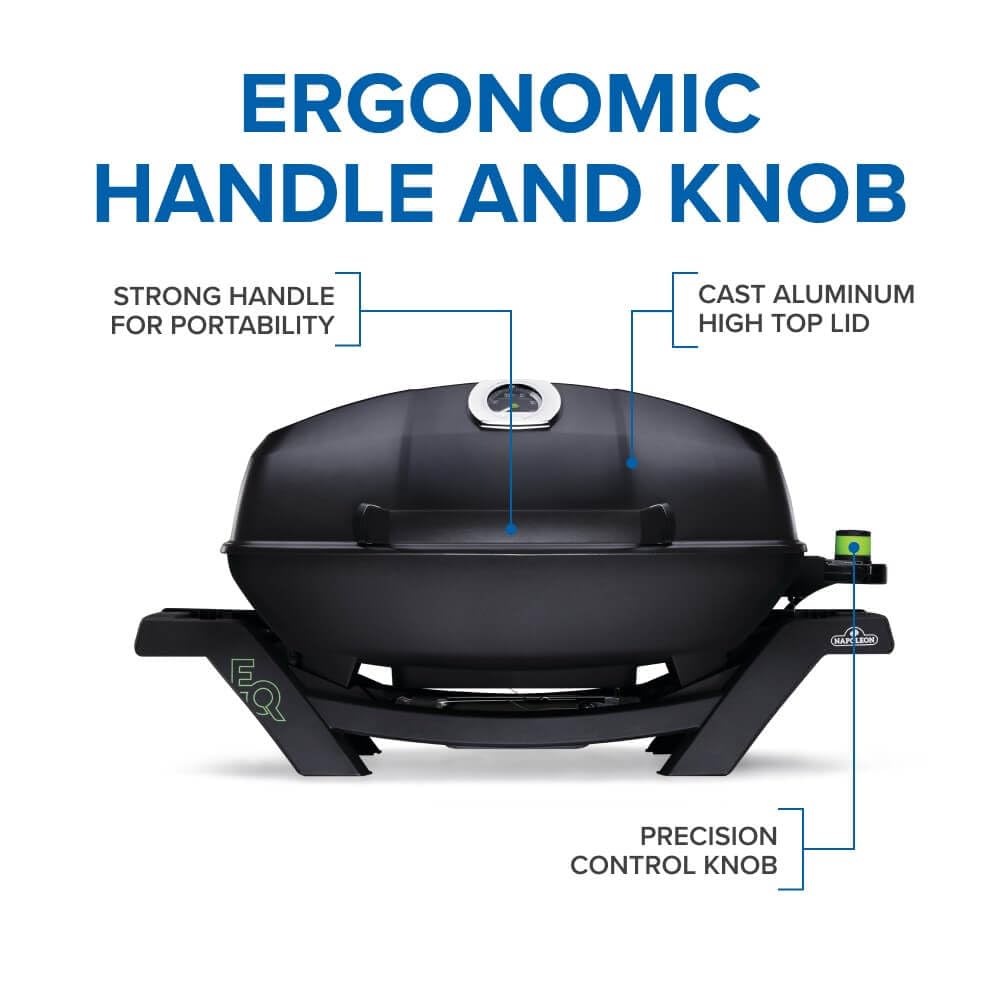 Napoleon TravelQ PRO285E Portable Electric Grill - Compact & Lightweight for Tailgating, Camping, RV Trips & Small Outdoor Cooking | Perfect for BBQs, Picnics & Backyard Gatherings