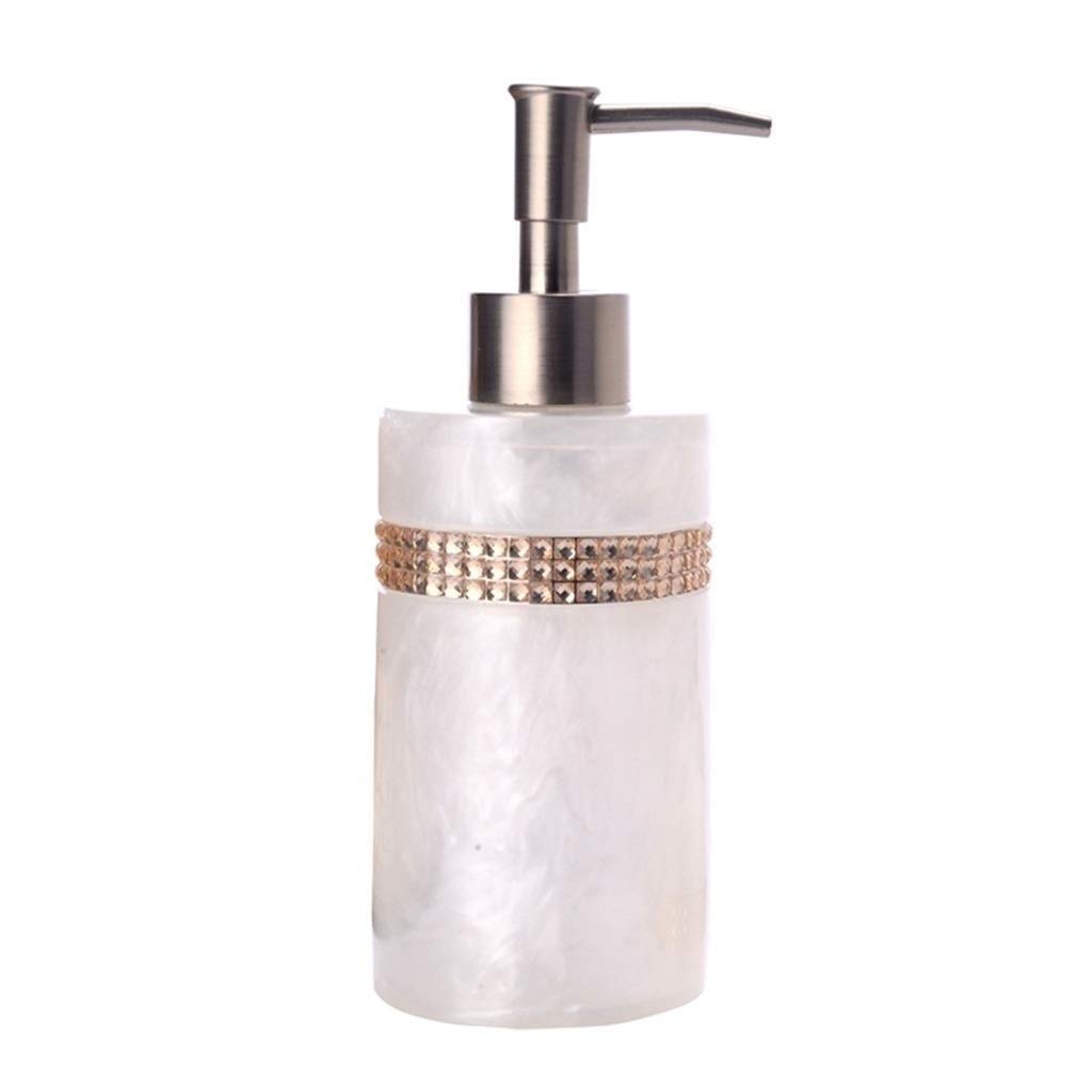Refillable Liquid Soap Dispenser Pump Bottle - 16oz Glass Container for Hand Soap, Dish Soap & Essential Oils - Elegant Bathroom & Kitchen Countertop Organizer - Perfect for Home, Office or Restaurant Use (Color A)