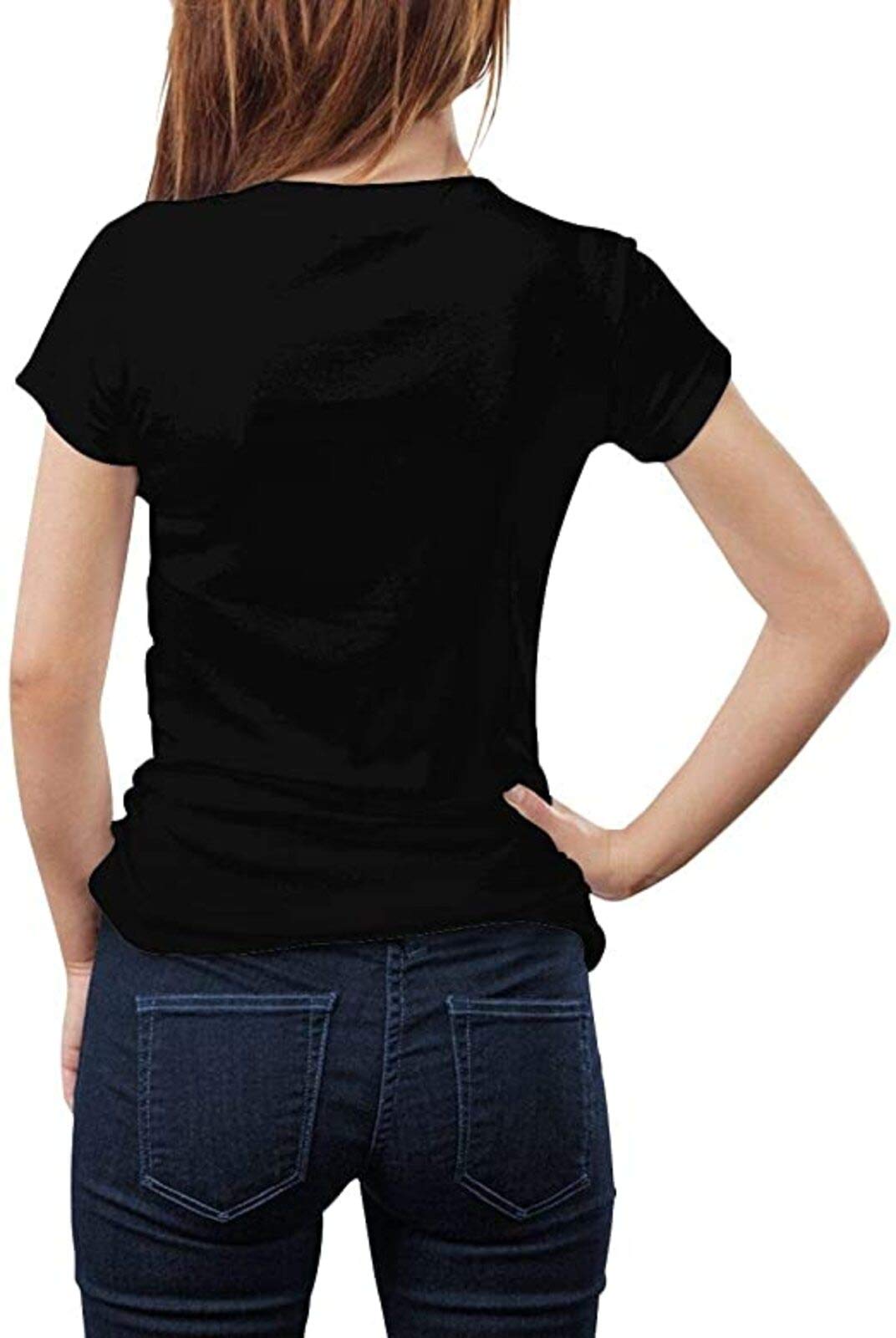 Earth, Wind & Fire Band T-Shirt for Women - Classic Short Sleeve Round Neck Tee | Breathable Cotton Workwear | Concert, Casual Wear & Music Festival Outfit (Large, Black)