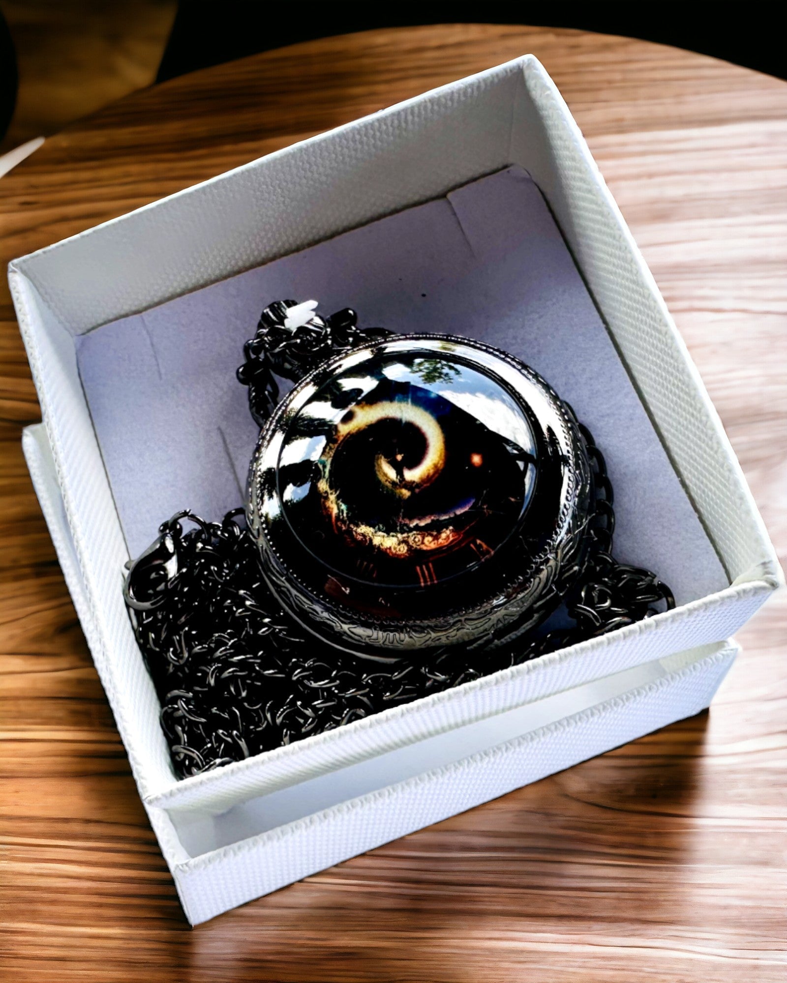 Personalized Engraved Galactic Eye Pocket Watch - Vintage Style Gift for Men & Women - Perfect for Weddings, Anniversaries & Special Occasions