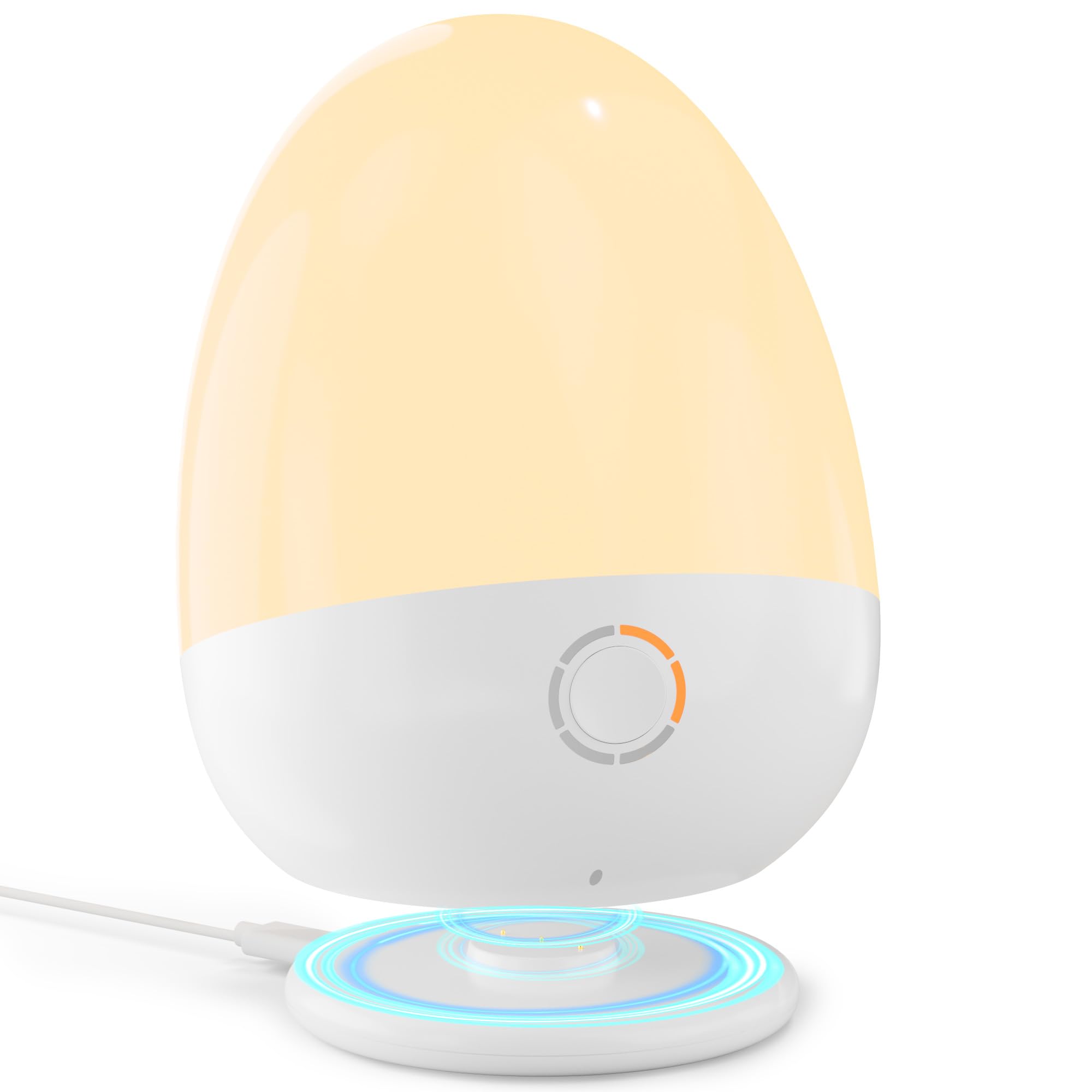 Rechargeable Touch Egg Night Light for Baby Nursery - Portable Kids Nightlight with 1-6H Feeding Timer, 3 Color Temperatures & Dimmable LED - Perfect for New Moms, Toddlers Bedroom, Breastfeeding & Diaper Changes