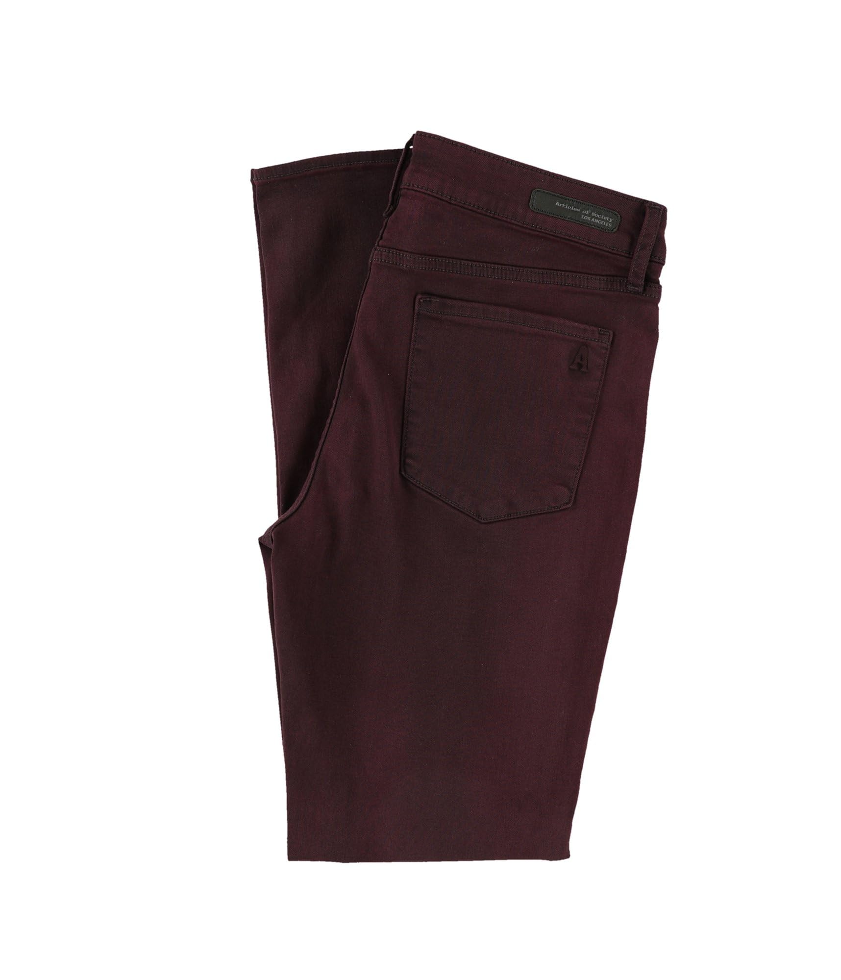 Articles of Society Women's Sarah Skinny Fit Jeans - High Waist Stretch Denim Pants in Red Size 32 | Perfect for Casual Wear, Office Outfits & Night Out