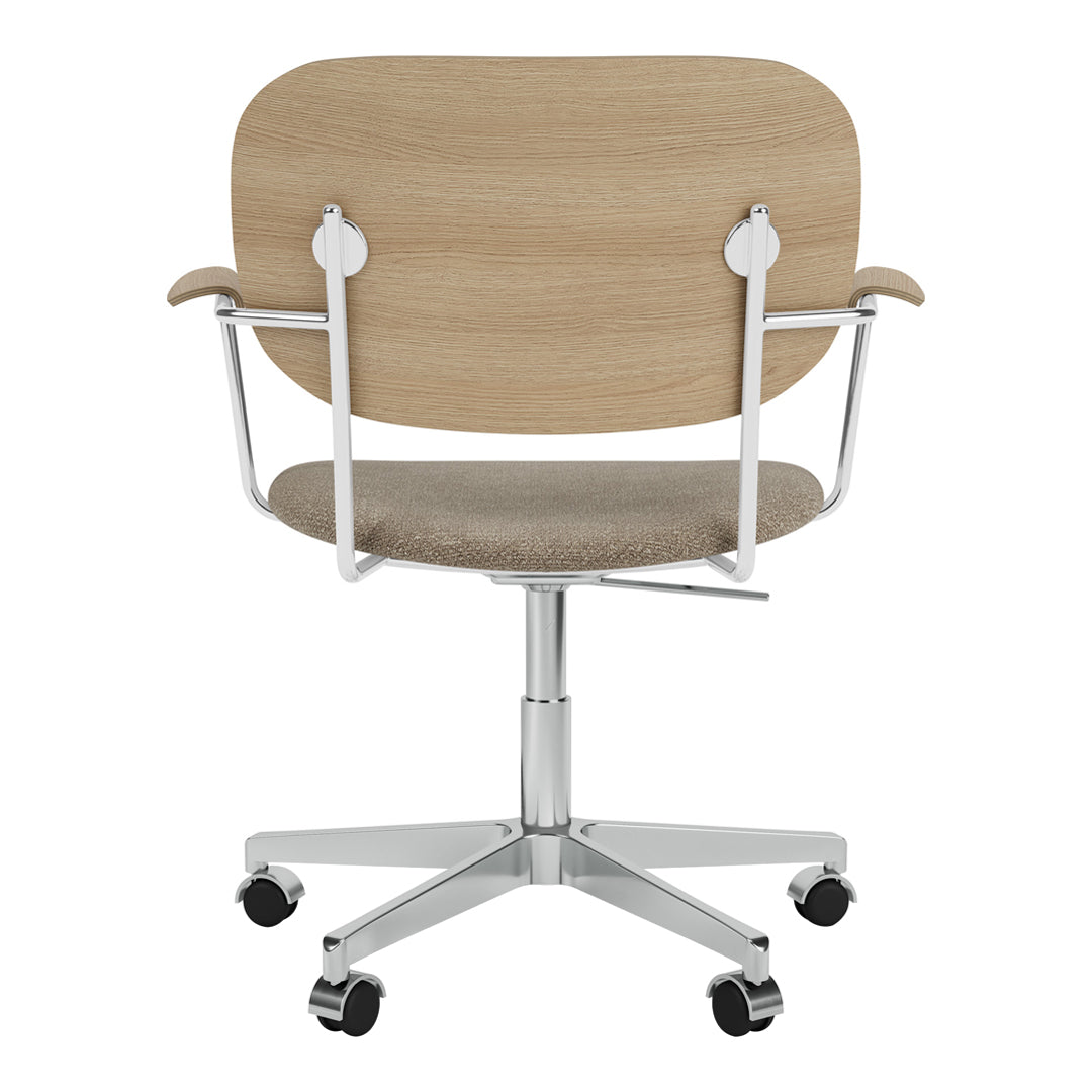 Ergonomic Office Armchair with Upholstered Seat, Swivel Base & Smooth-Rolling Casters - Perfect for Home Office, Conference Rooms & Workspaces