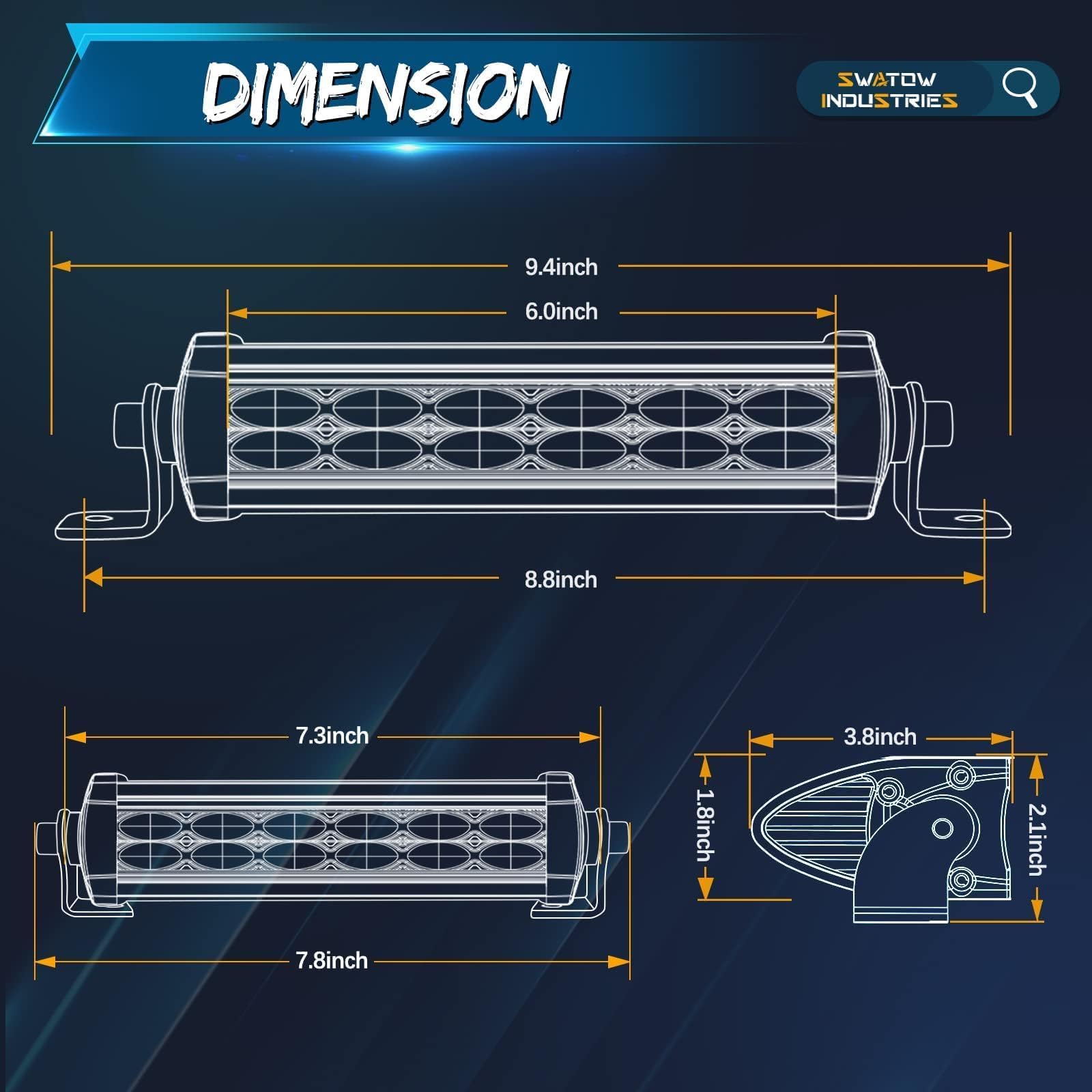 6 Inch LED Light Bar with Wiring Harness Kit - Waterproof Off-Road Fog Lights for Wrangler, Ram, Toyota, Motorcycle, ATV, UTV - Perfect for Night Driving, Trail Riding & Off-Road Adventures