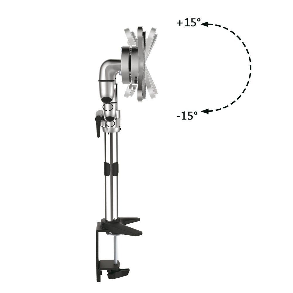 Adjustable Monitor Mount for Desks up to 28 Inches (71 cm) - Tilt, Rotate, VESA 100 Compatible with 2X 32 cm Arms - Perfect for Home Office, Gaming & Workspace Setup