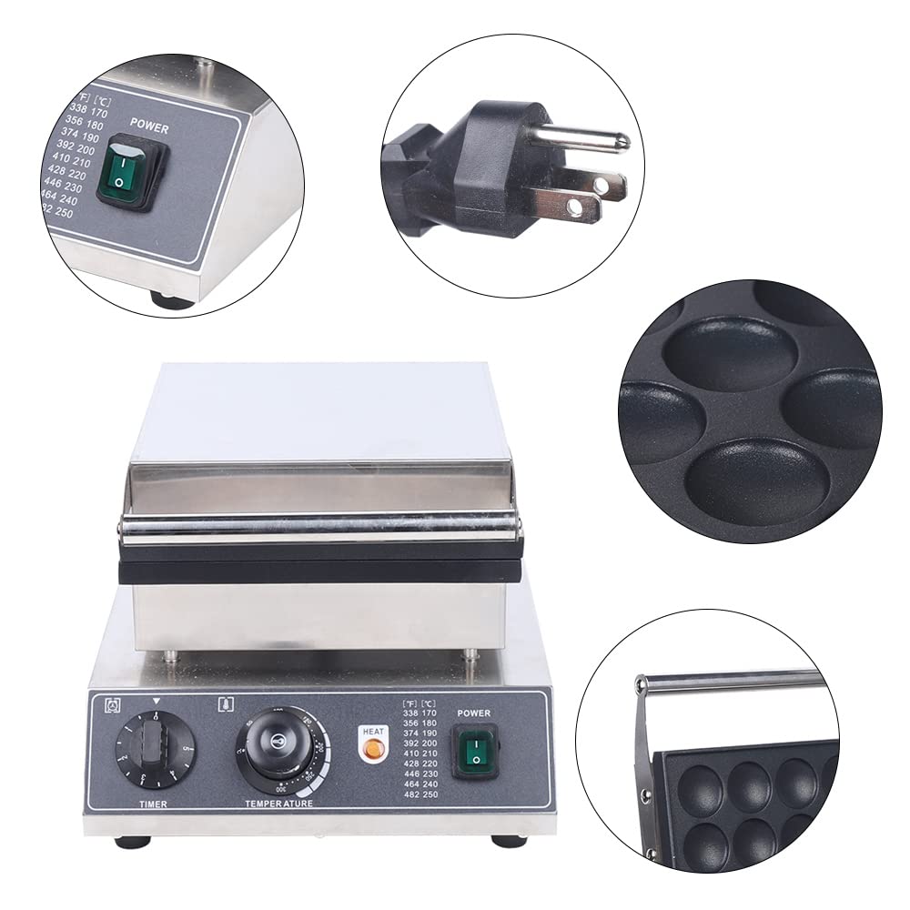 Double Sided Mini Pancake Maker Machine - 110V 1850W Commercial Pancake Maker with 25pc Accessories for Bakery, Home, Restaurant & Snack Bar - Perfect for Breakfast, Brunch & Dessert Making