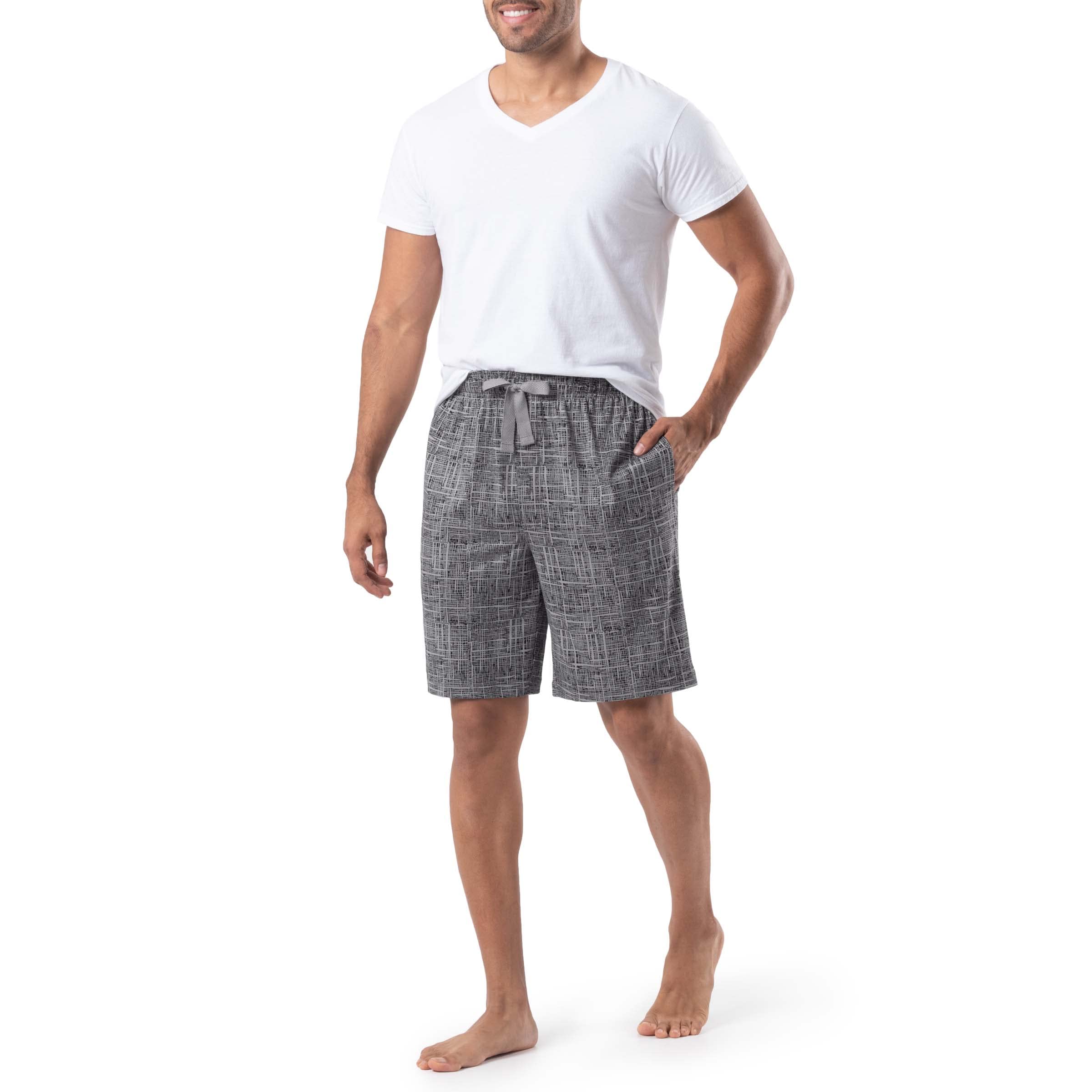 Van Heusen Men's Jersey Knit Sleep Shorts - Soft Cotton Lounge Pajama Shorts for Men, Comfortable Sleepwear & Home Wear - Perfect for Nighttime, Lounging & Summer Comfort