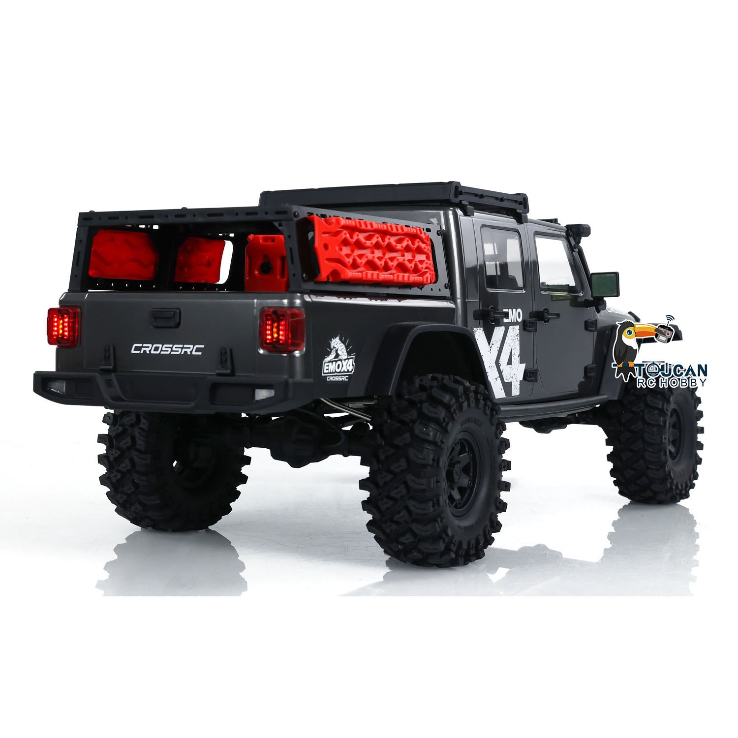 CrossRC 1/8 Scale EMO X4 4WD Off-Road RC Crawler Truck with LED Lights - US Stock | High Performance Radio Control Vehicle for Rock Crawling, Trail Adventures & Backyard Off-Roading