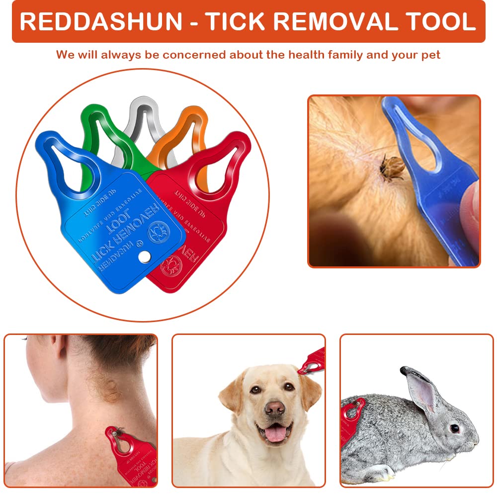 **Tick Remover Tool for Pets, Humans & Outdoor Use - Safe, Portable & Easy to Use - Essential for Camping, Hiking & Pet Care (3-Pack: Green, Red, Blue)**