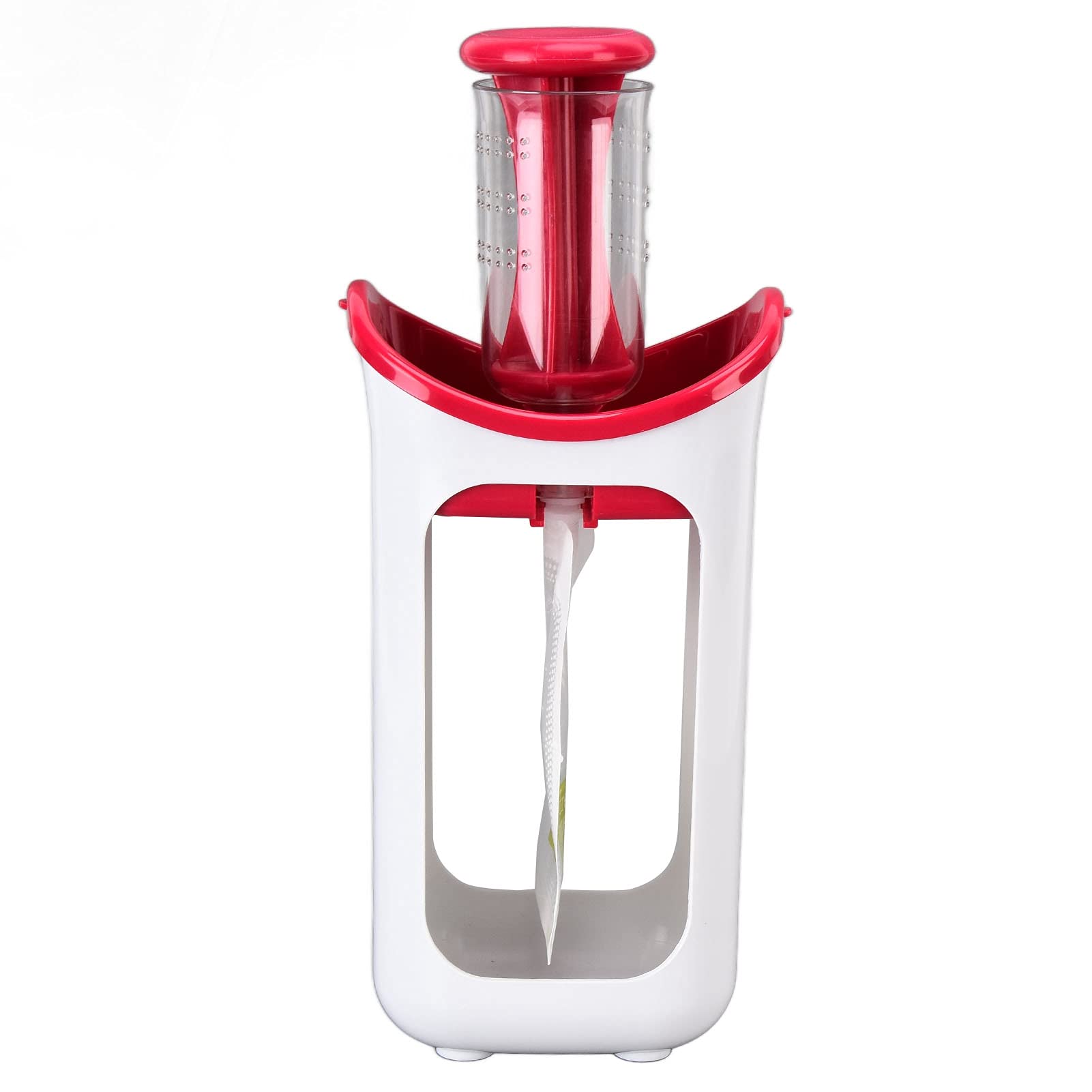 Portable Manual Baby Food Processor & Puree Squeezer - Kitchen & Restaurant Grade Baby Food Maker for Home Use (Red) | Perfect for Travel, Camping & On-the-Go Parenting