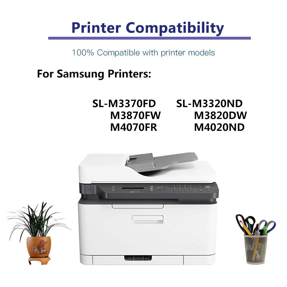 6-Pack Black High Yield MLT-D203E Compatible Toner Cartridge for Samsung M3370FD M3870FW M4070FR M3320ND M3820DW M4020ND Printers - Perfect for Office & Home Printing Needs