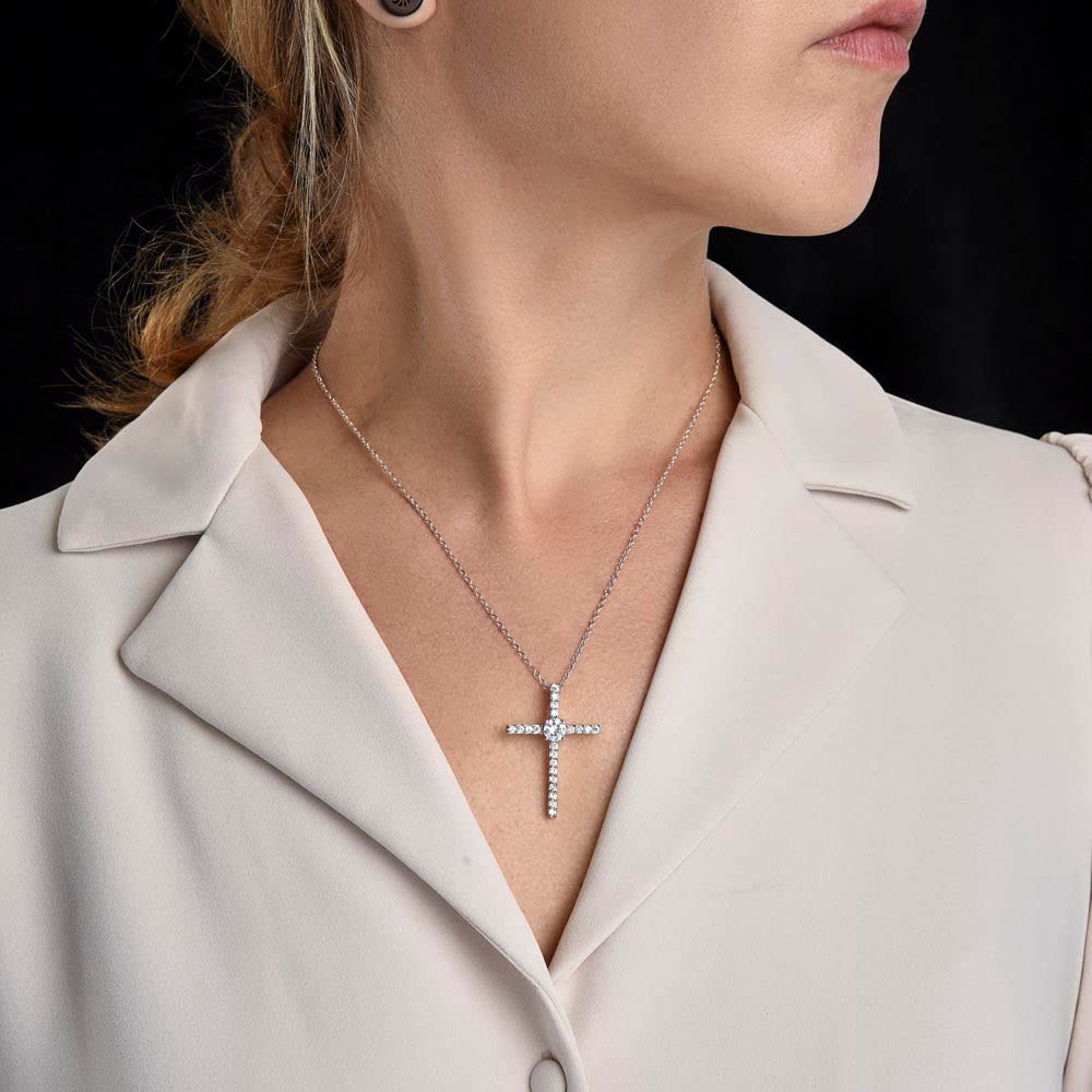 Jireh You Are Enough Cross Necklace for Girls - Baptism & Confirmation Gifts for Teenage Girls - Catholic & Christian Jewelry - Perfect for Church, Weddings & Daily Wear