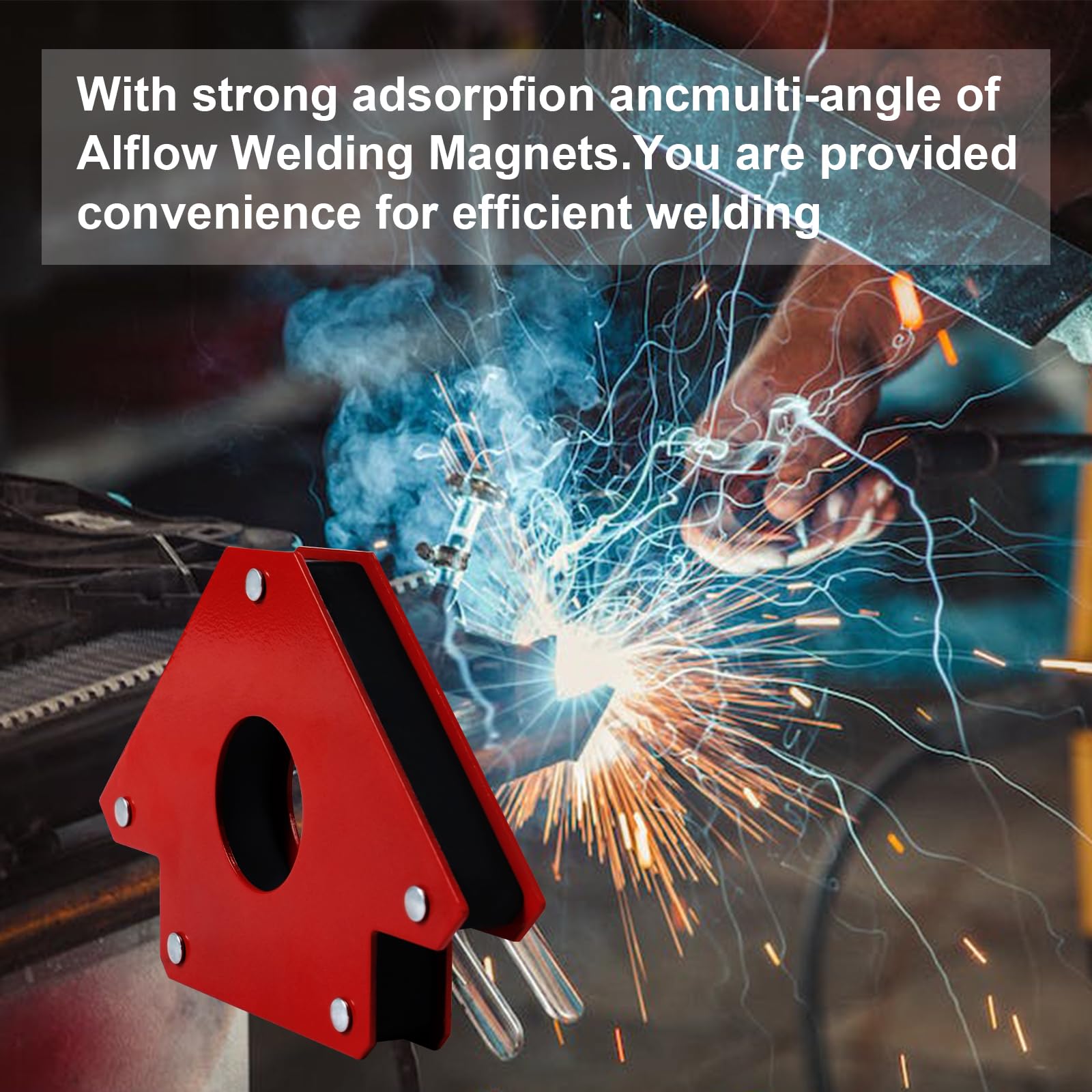 6 Pcs Arrow Welding Magnet Set - 45, 90, 135 Degree Angle Magnets for Metal Working, Welding Clamps with Strong Holding Power - Perfect for Arc Welding, DIY Projects, and Metal Fabrication