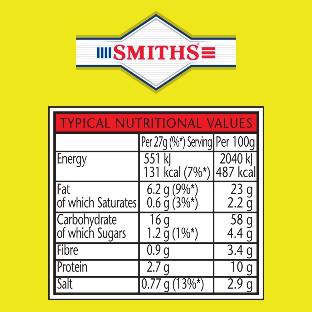 Smith's Scampi & Lemon Flavored Fries - Pub Style Savory Snacks, 27g (24 Pack) | Perfect for Parties, Game Nights & Office Snacking
