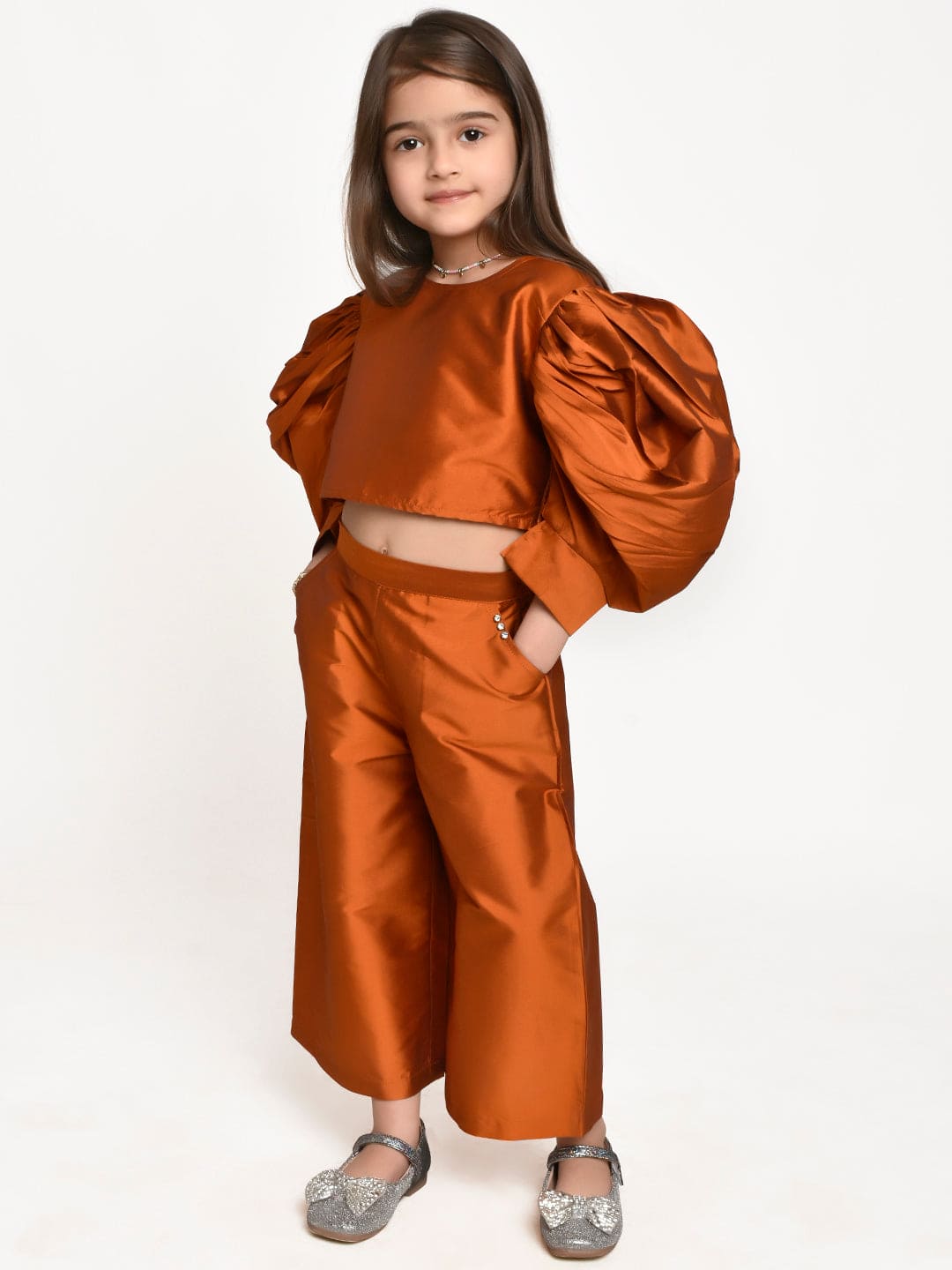 Stylish Bronze Brown Culotte & Top Set for Women | Trendy Matching Outfit for Casual Wear, Office, and Summer Fashion
