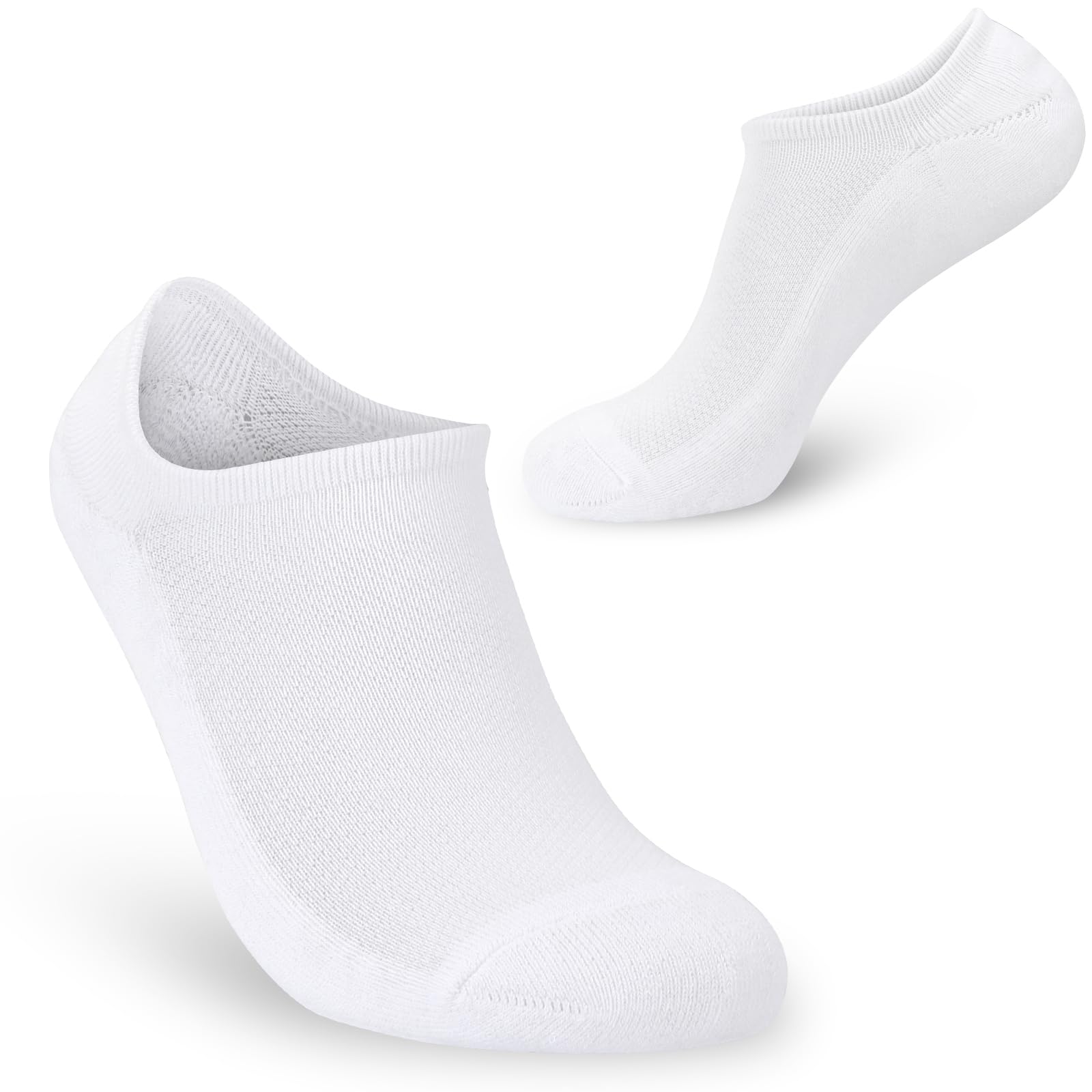 SRCLO Men's No Show Trainer Socks 9-12 - Invisible Low Cut Cotton Socks with Non-Slip Silicone Stripes (6 Pairs) - Perfect for Running, Gym & Casual Wear