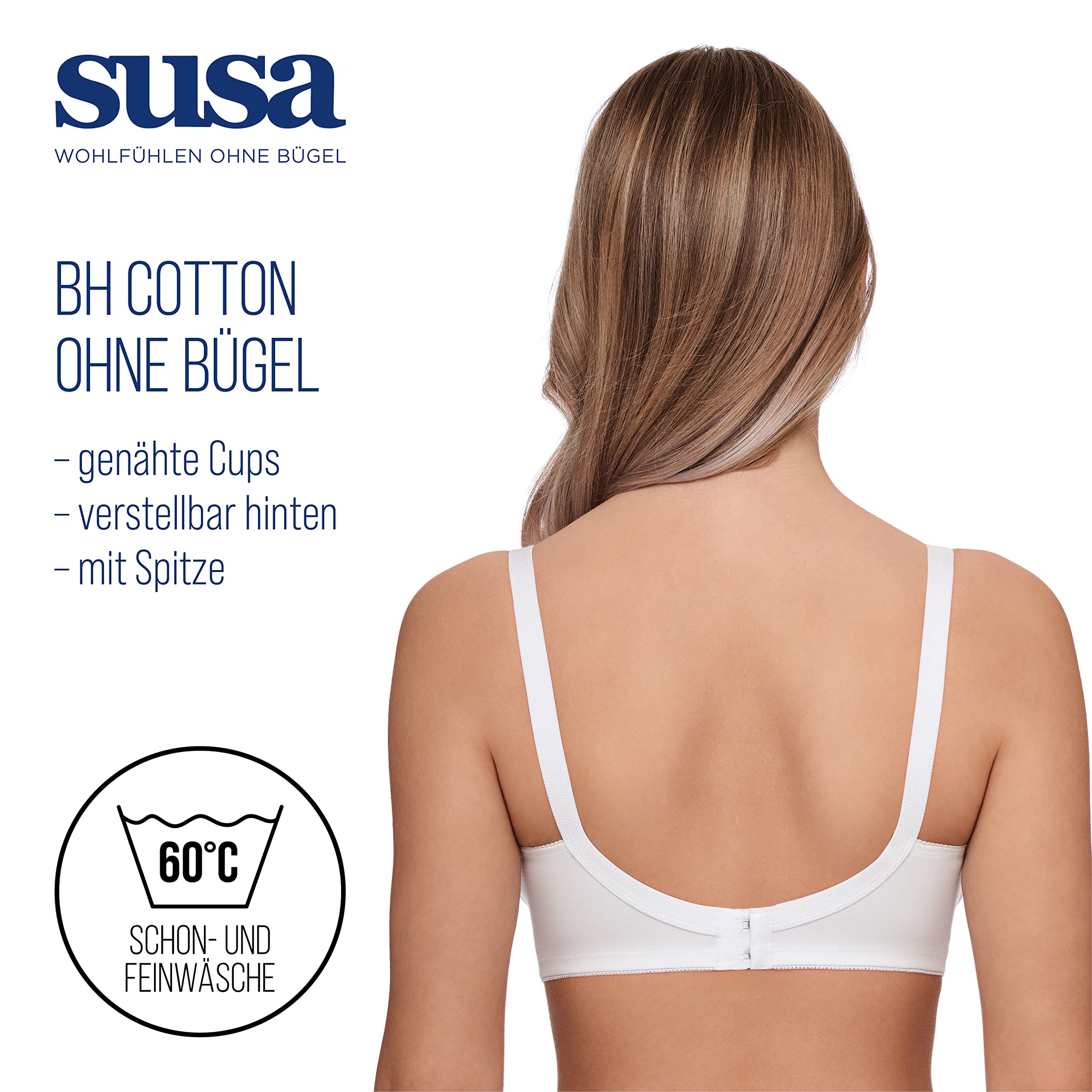 Topsy Women's Non-Wired Full Figure Cotton Bra 9477 - Comfortable Plus Size Support for Everyday Wear | Perfect for Work, Yoga & Relaxation