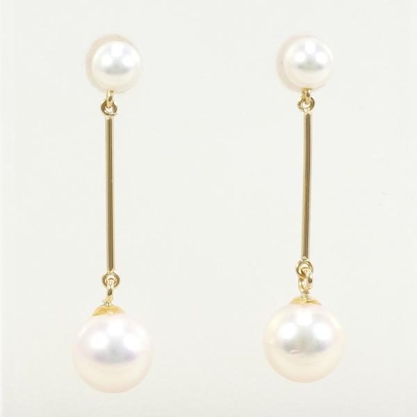 18K Yellow Gold Pearl Earrings for Women - Classic Elegant Stud Earrings with Real Pearls - Perfect for Weddings, Parties & Special Occasions