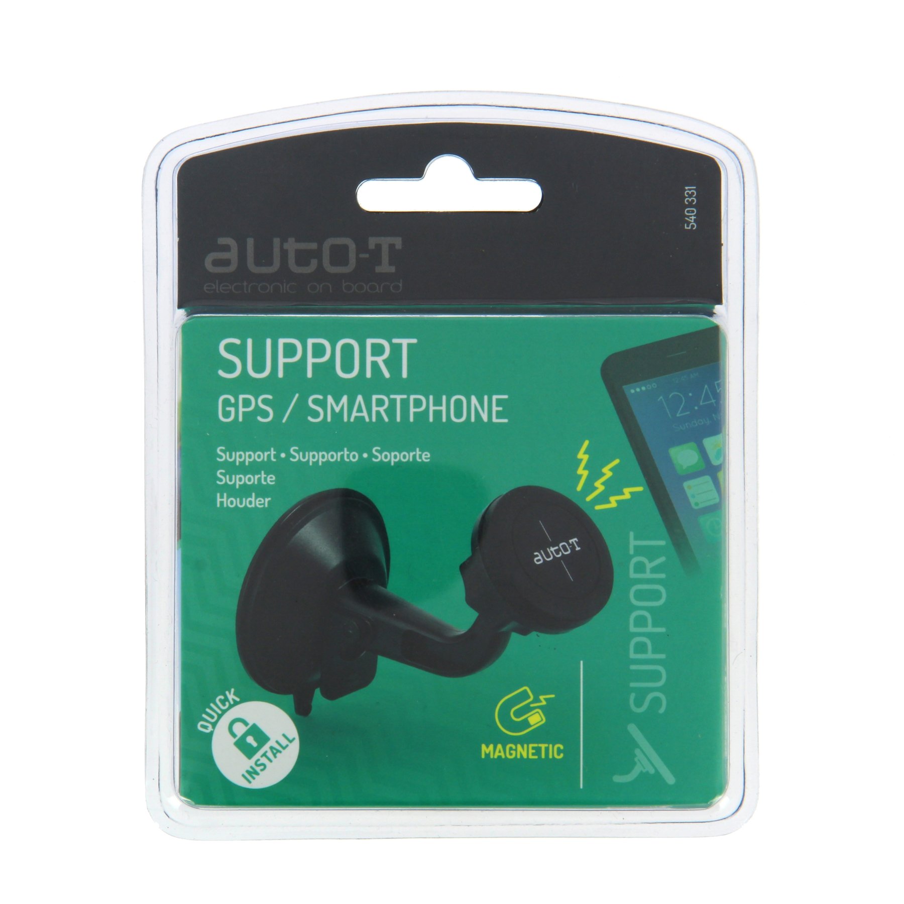 540331 Magnetic Smartphone Car Mount - 360° Rotation & Strong Suction Cup for Hands-Free Driving | Compatible with iPhone, Samsung, Google Pixel | Perfect for Road Trips & Daily Commute