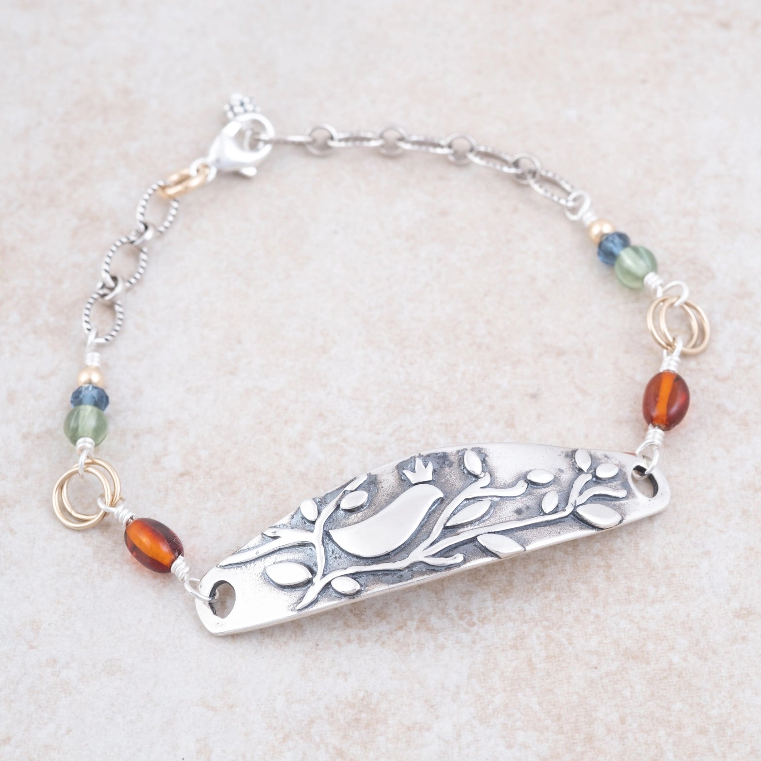 Sterling Silver Birds of the Air Link Bracelet with Matthew 6:26-27 Bible Verse - Elegant Christian Jewelry Gift for Women, Perfect for Church, Weddings & Daily Wear
