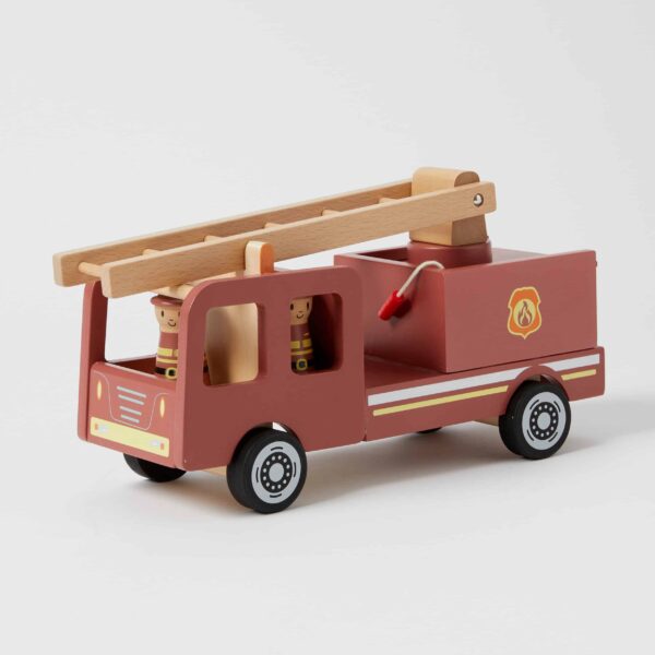 Wooden Fire Truck Toy Set for Kids - Pretend Play, Educational Firefighter Toys for Toddlers & Preschoolers - Perfect for Birthday Gifts & Indoor Playtime