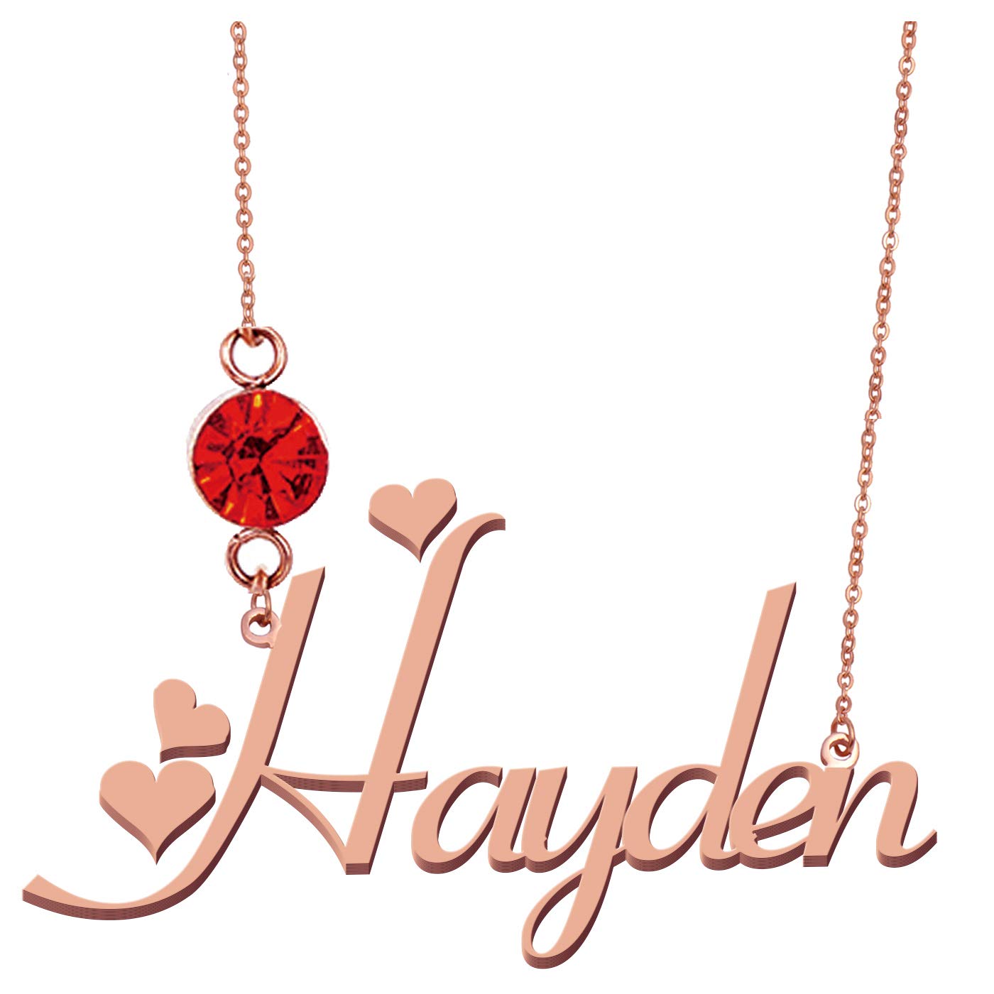 Personalized Name Necklace with Birthstone - Custom Engraved Jewelry for Women, Gift for Mom, Wife, Girlfriend - Perfect for Birthdays, Anniversaries & Special Occasions